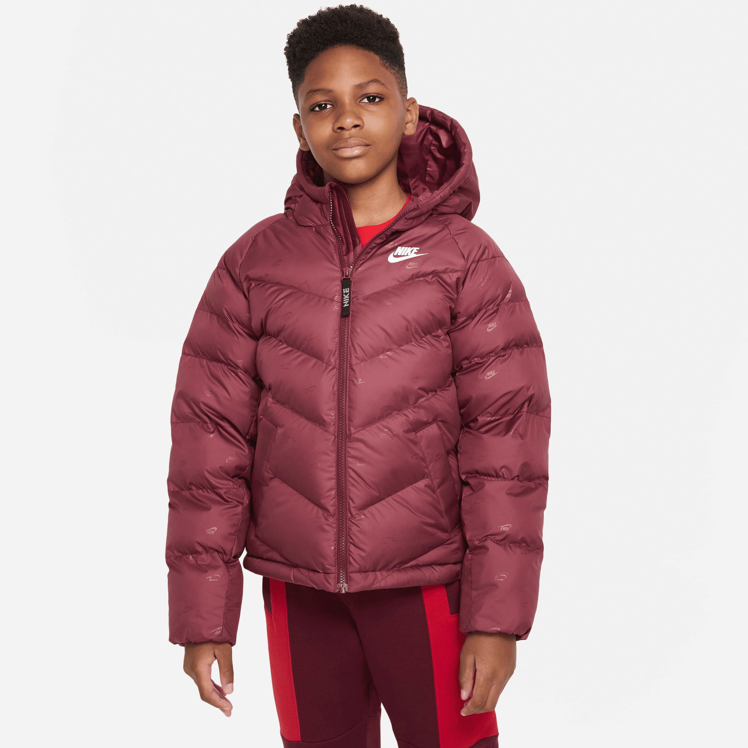 Nike Sportswear Steppjacke »K NSW SYNFL HD JKT AOP«, mit Kapuze