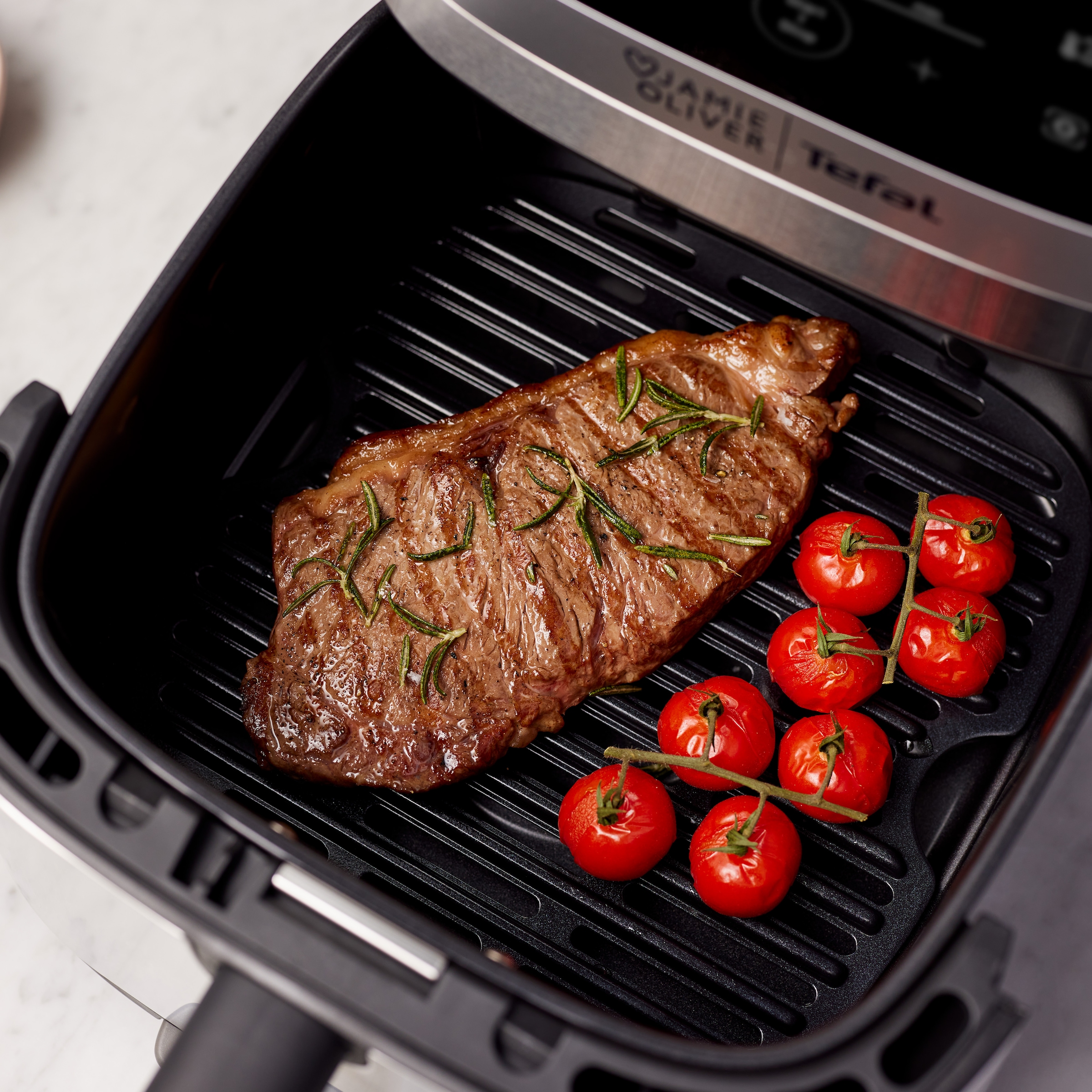 Tefal Heißluftfritteuse »Jamie Oliver by Tefal EY55JD Easy Fry Silence Deluxe«, 1670 W, 10 voreingestellte Programme, digitaler Touchscreen, EY55JD