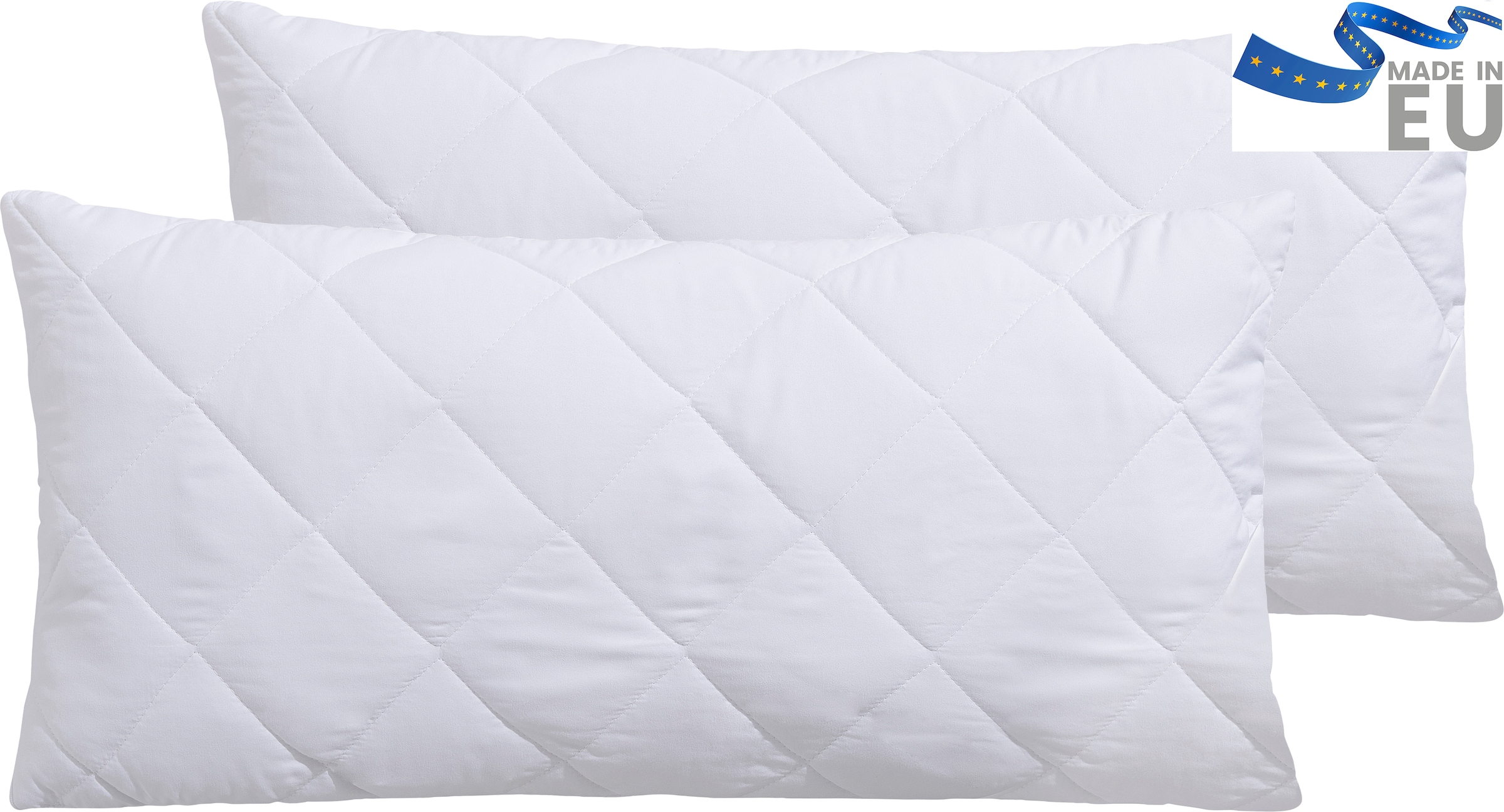 my home Kopfkissen »Microlux Kopfkissen 40x80 cm, 80x80 cm« Füllung: Polyester Bezug: Polyester Spar-Set, 2-Tlg., 2 Stk. tlg. Kissen im Spar-Set