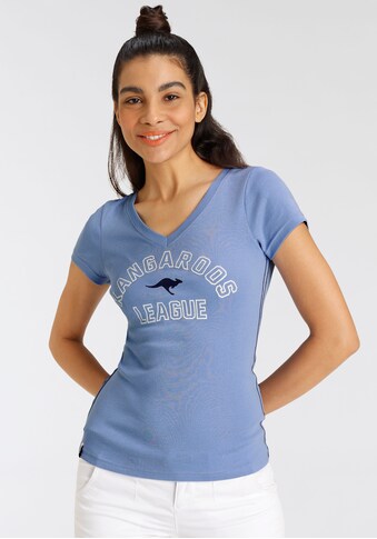 KangaROOS V-Shirt, mit collem Logodruck im College-Look - NEUE KOLLEKTION kaufen