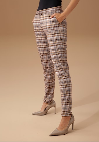 Aniston CASUAL Schlupfhose, mit trendfarbenem Karo-Dessin kaufen