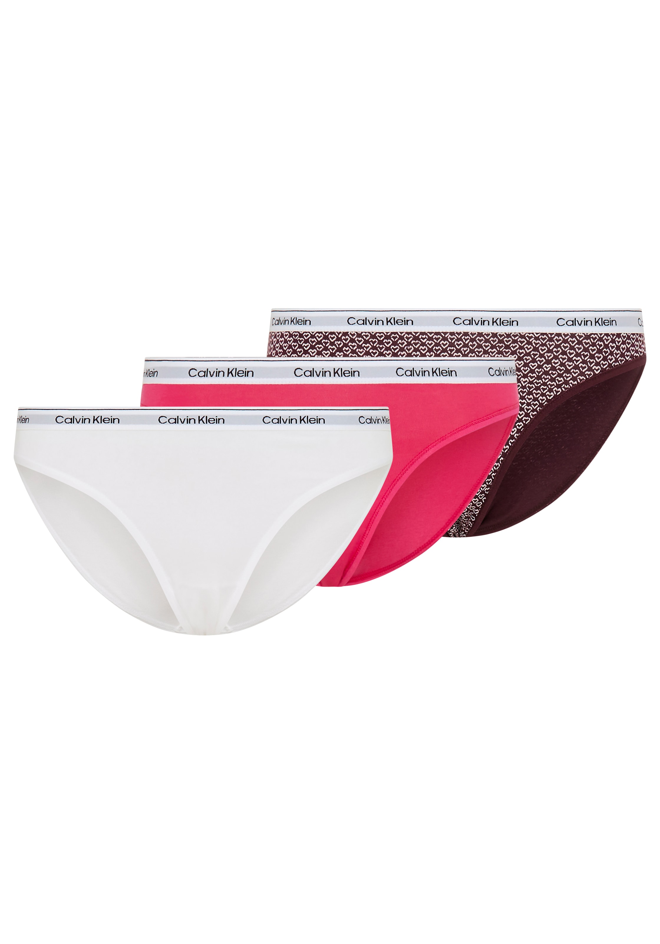 Calvin Klein Underwear String »3 PACK THONG (LOW-RISE)« Packung, 3er-Pack, 3 Stk. mit Logobund