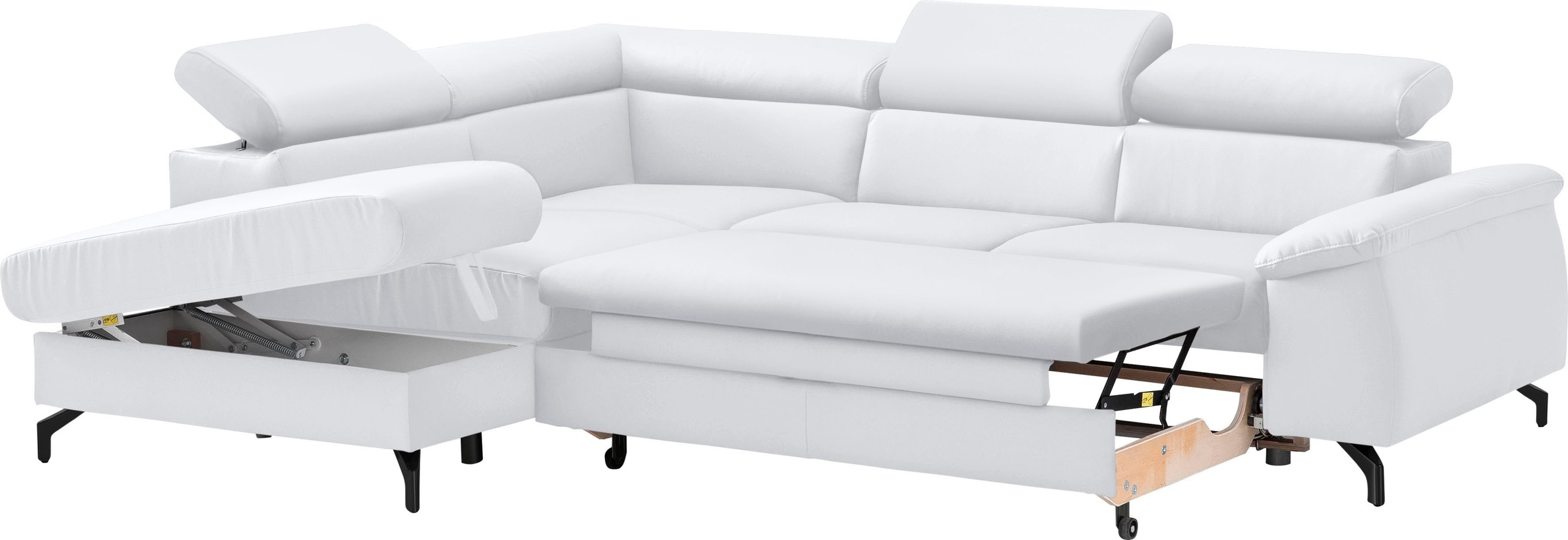 COTTA Ecksofa »Kitty L-Form, B: 249 cm«, mit Kopfteilverstellung, optional Bettfunktion & Bettkasten