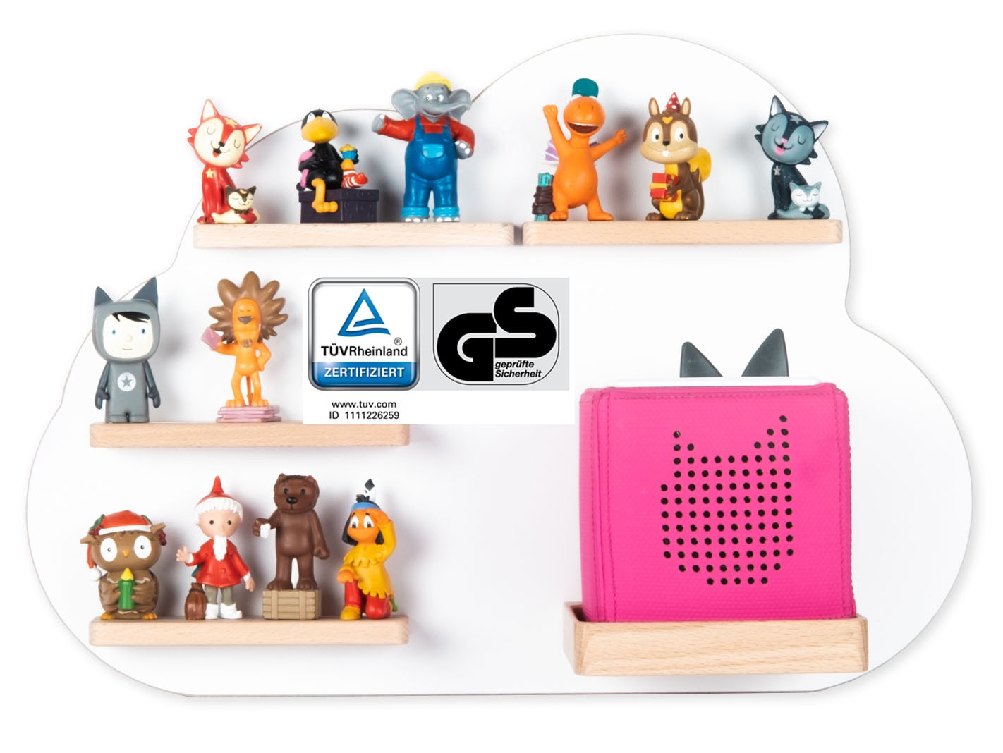 Boarti Wandregal »Regal Holz Wolke Kinder Toniebox Tonies Figuren« 1 Stk. tlg.