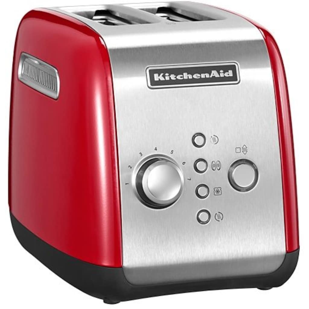 KitchenAid Toaster »5KMT221EER EMPIRE ROT«, 2 kurze Schlitze, für 2 Scheiben, 1100 W, mit Brötchenaufsatz und Sandwichzange