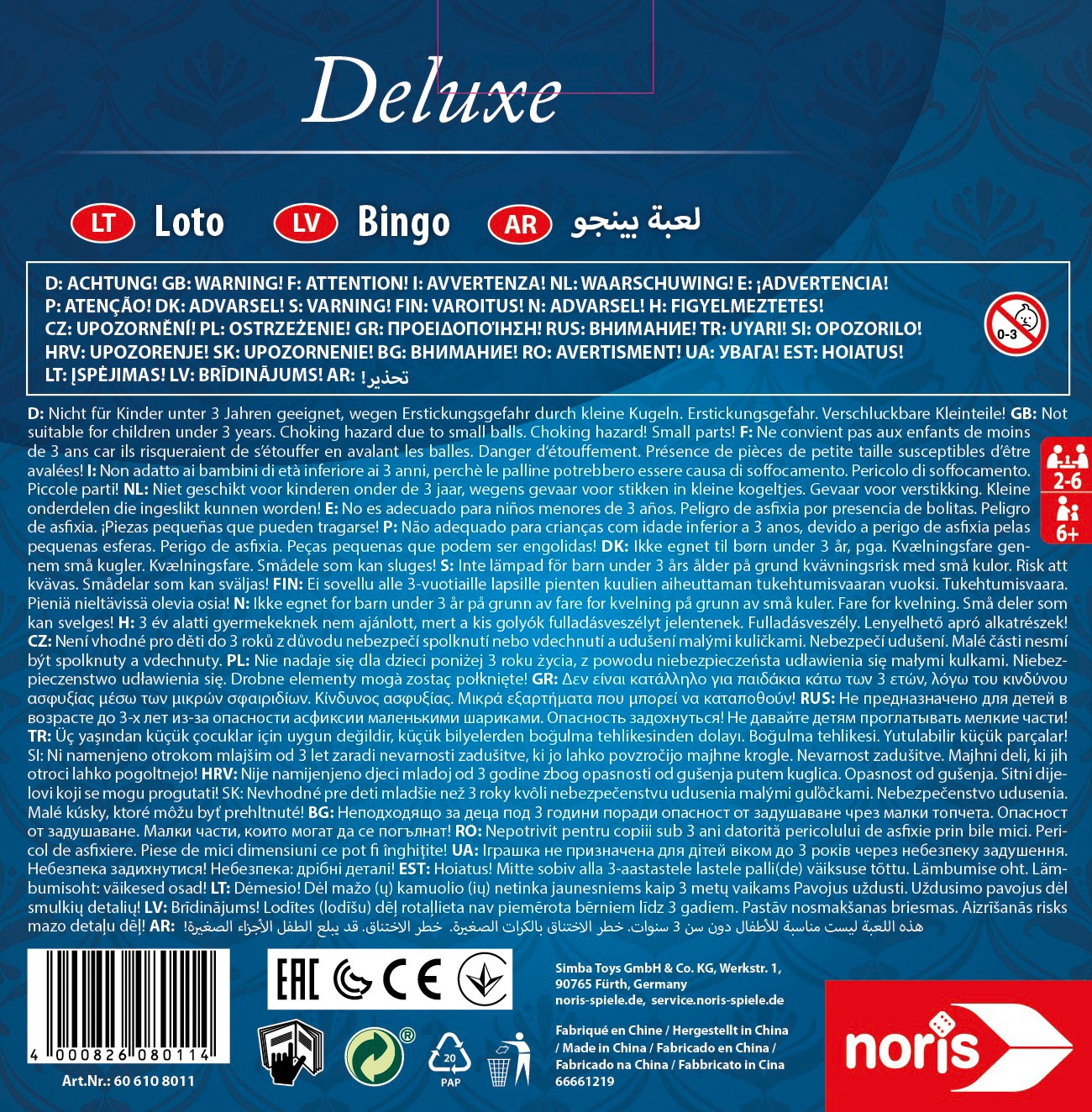 Noris Spiel »Deluxe Bingo«