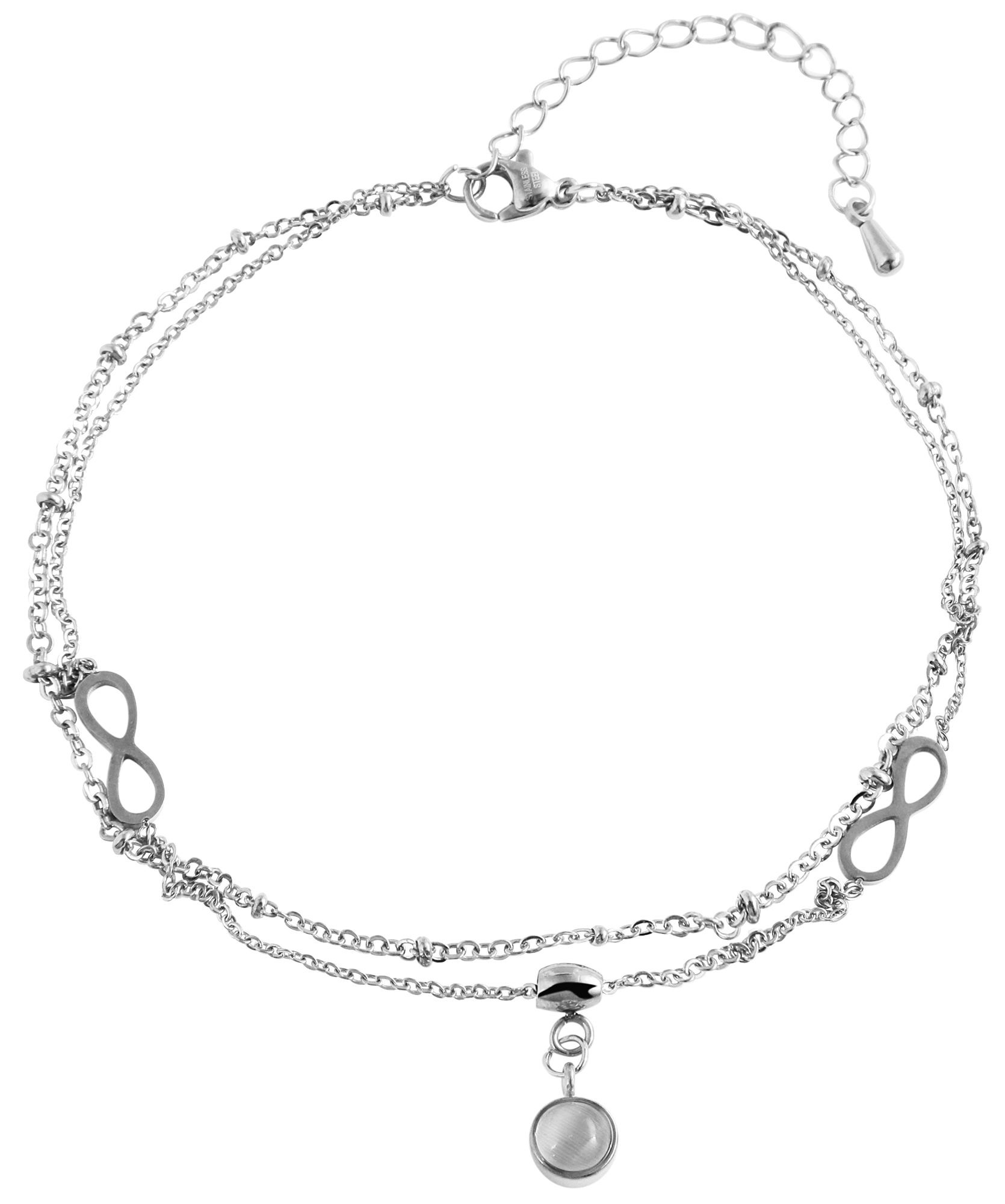 Adelia´s Armband »Damen Armband ¿ Unendlichkeitszeichen aus Edelstahl 24 cm«