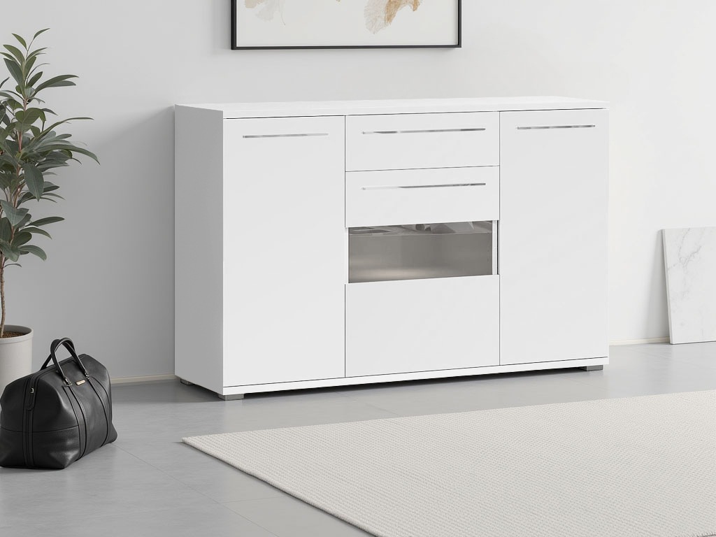 Places of Style Kommode »Piano«, (H/B/T): 97,4/150/45,2cm), UV lackiert, Soft-Close Funktion