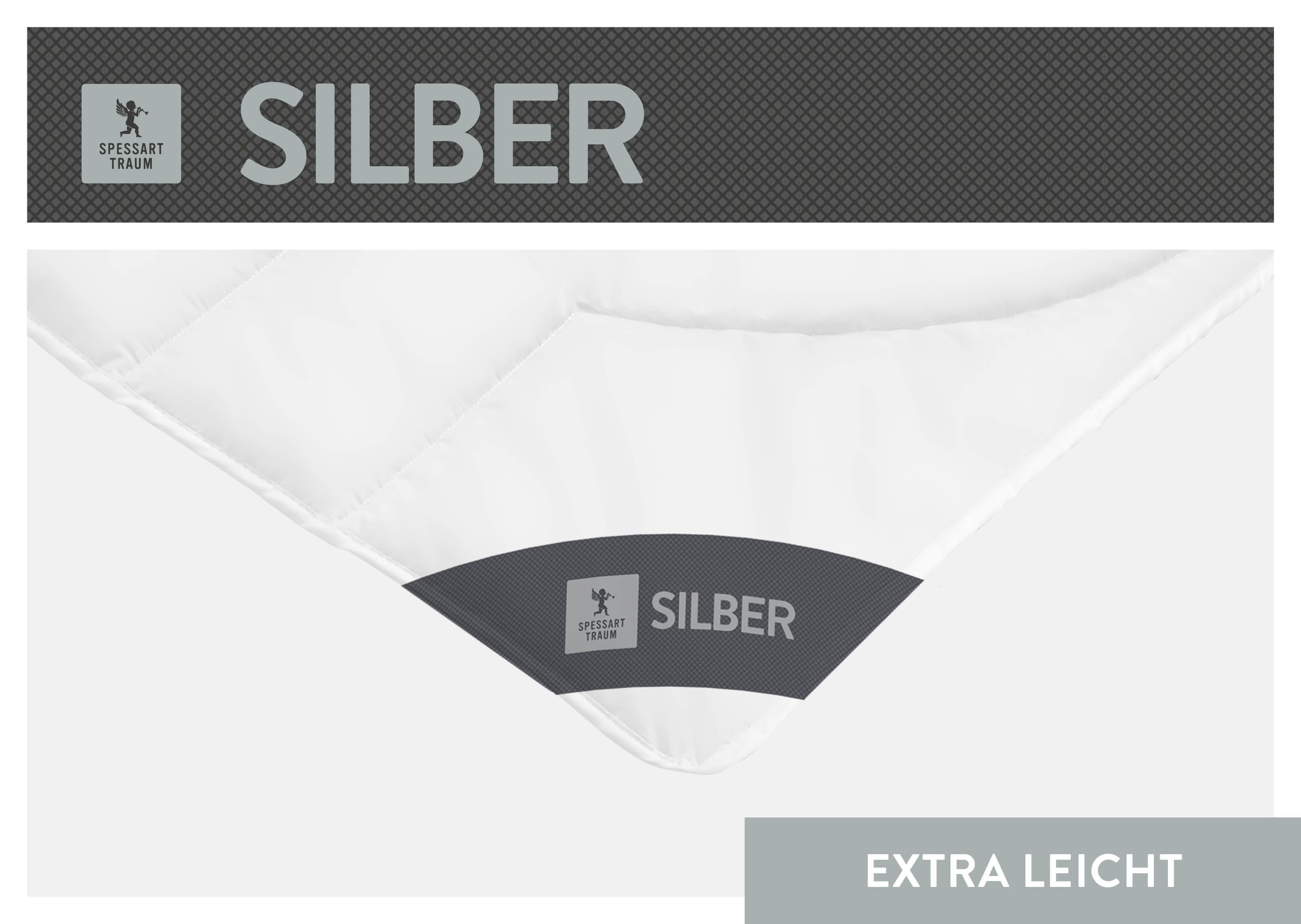 Spessarttraum Baumwollbettdecke »Silber« extraleicht 1 Stk. tlg. hergestellt in Deutschland in weiß, Größe B/L: 135 cm x 200 cm