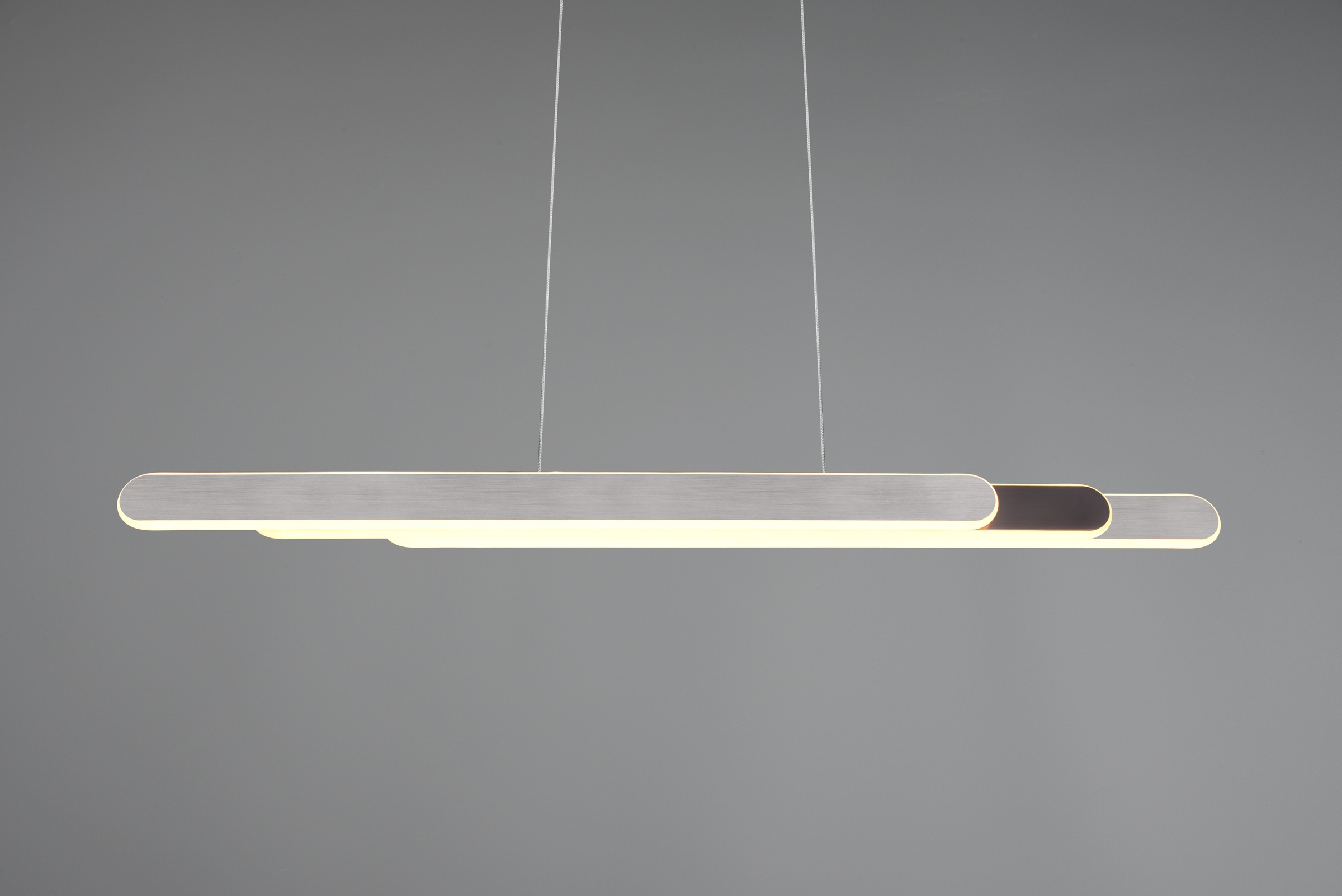 TRIO Leuchten LED Pendelleuchte »HELIOS, ausziehbare Hängelampe mit 3 LED Elementen 5800 Lumen CCT«, 1 flammig, Leuchtmittel LED-Board | LED fest integriert, 2700-6500K, Touch Dimmer 4 Stufen, höhenverstellbar up and down Licht