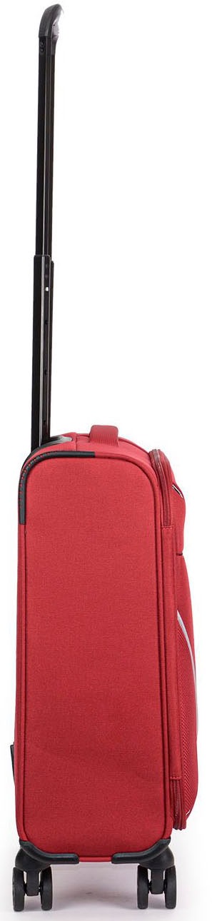 Stratic Weichgepäck-Trolley »Strong S, redwine«, 4 Rollen, Handgepäck Reisekoffer Reisegepäck TSA-Schloss