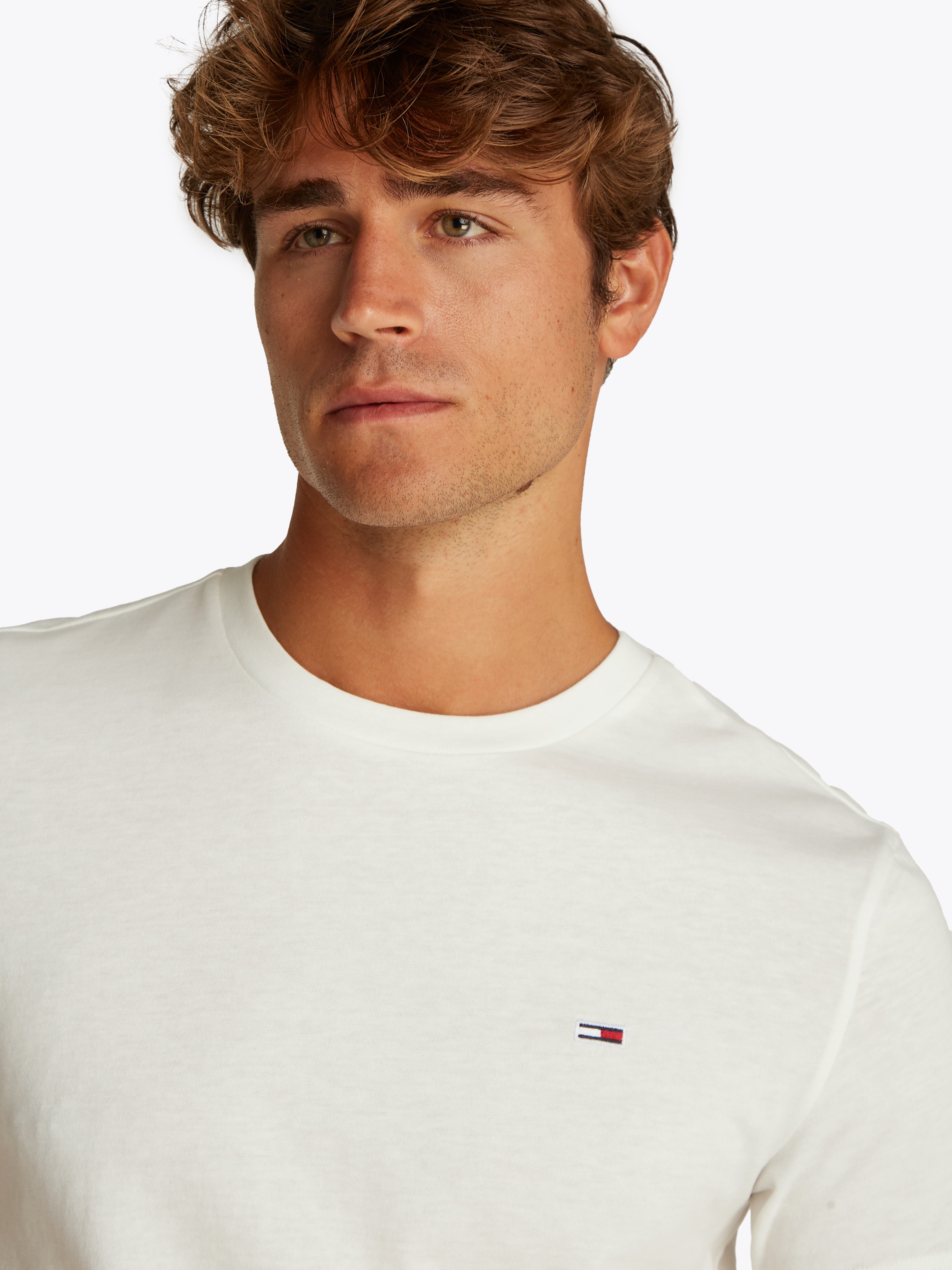 Tommy Jeans Rundhalsshirt »TJM XSLIM 2PACK JERSEY TEE EXT«, (Packung, 2er-Pack), Logostickerei, 2Pack
