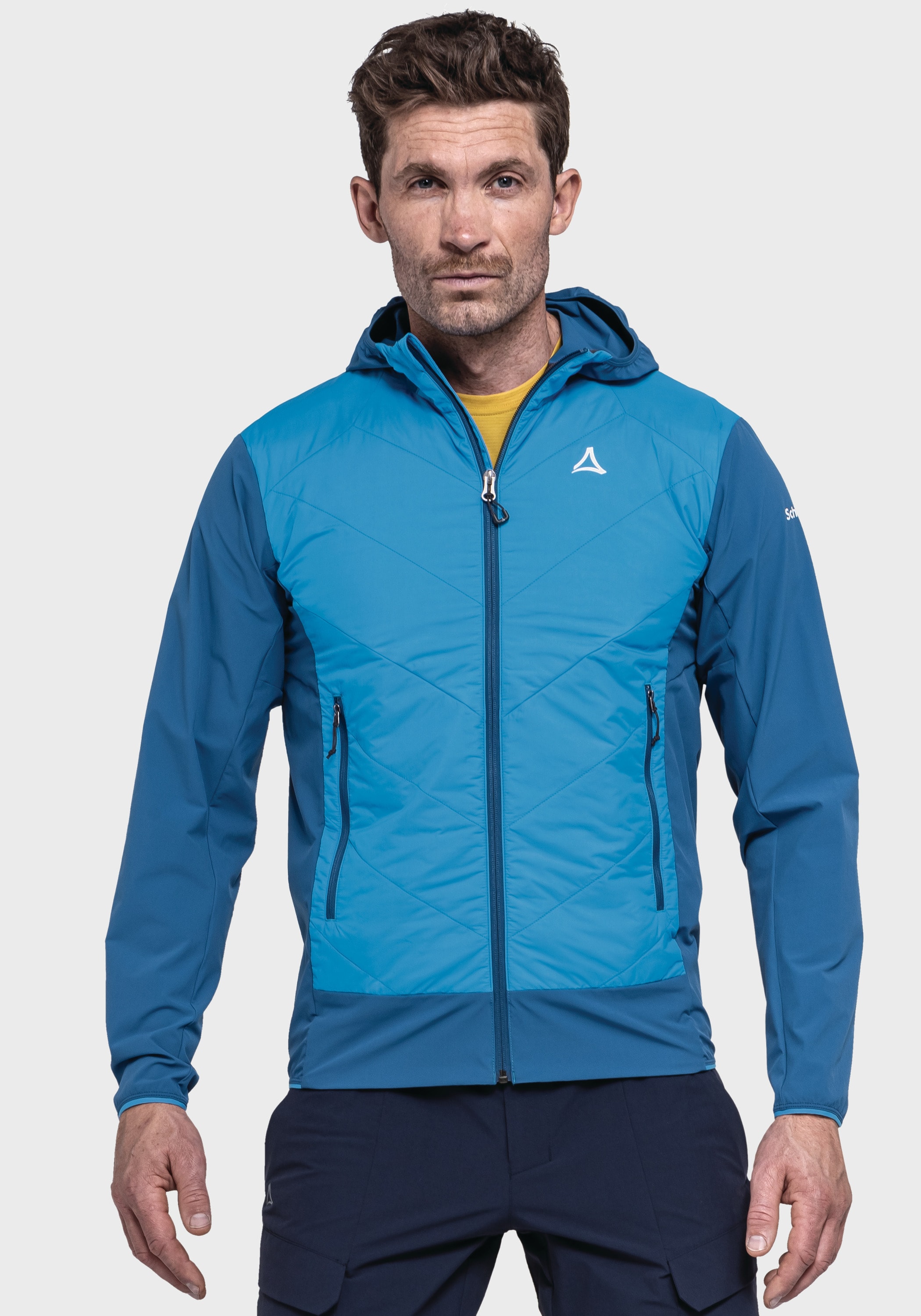 Schöffel Funktionsjacke »Hiking Hybrid Jk Style Blaueis MNS«, mit Kapuze