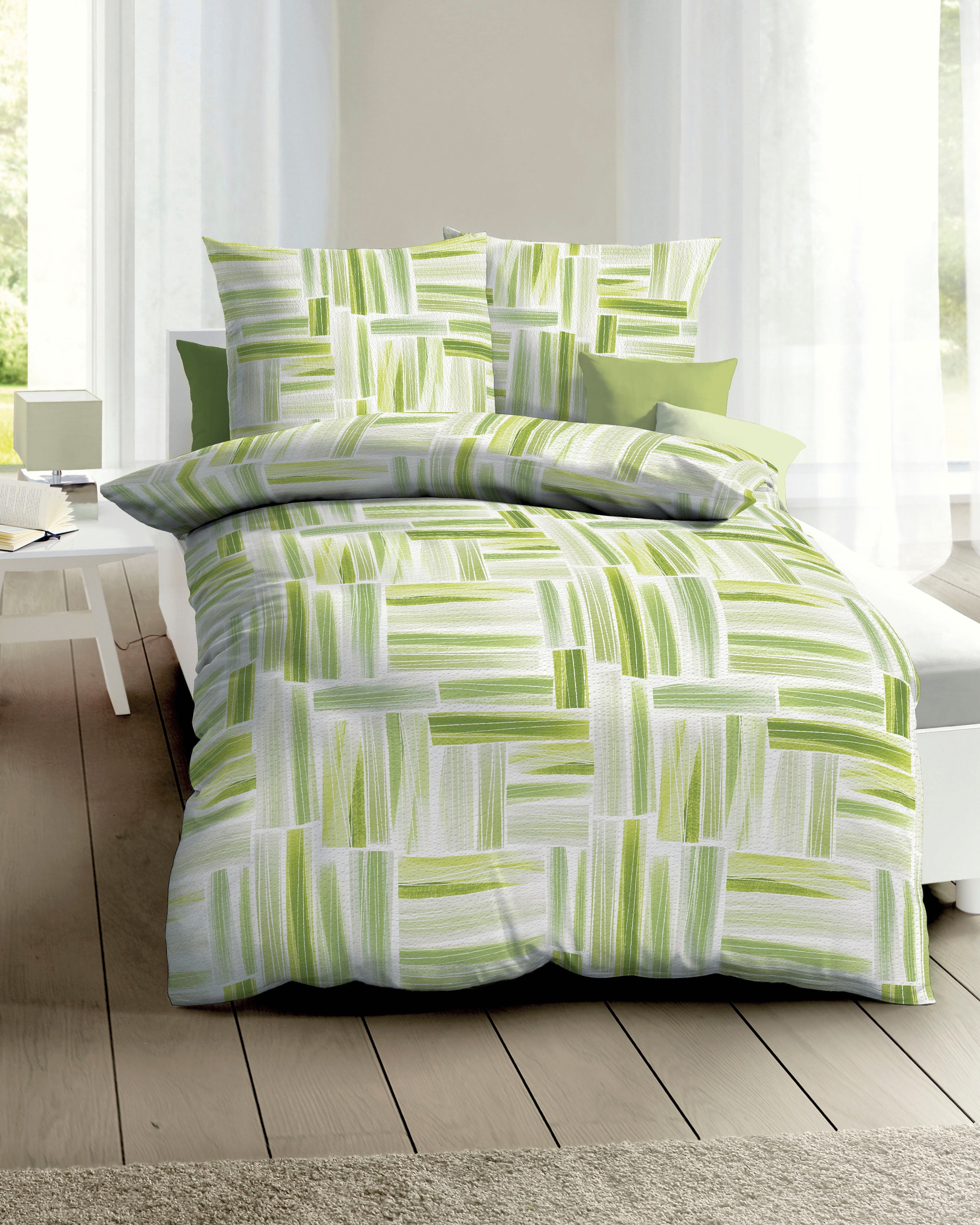 Kaeppel Bettwäsche »Frame« 2 Stk. tlg. in grün, Größe B/L: 70 cm x 90 cm