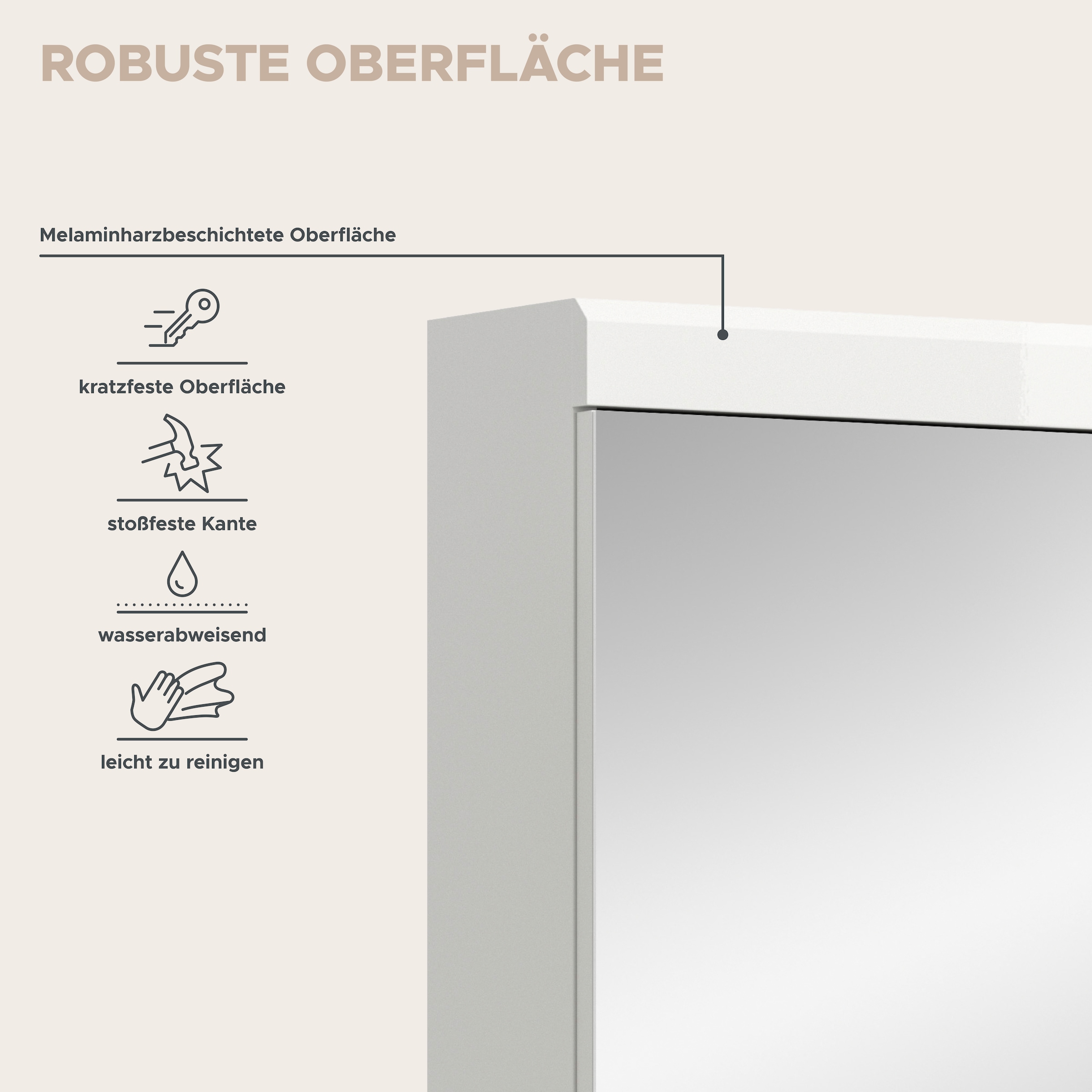 welltime Badezimmerspiegelschrank »SIENA, Breite 40 cm, 1 Spiegeltür, 2 Einlegeböden, 3 Fächer« Badmöbel, Badschrank, Schrank, Bad, Spiegel, Hängespiegel, Badspiegel