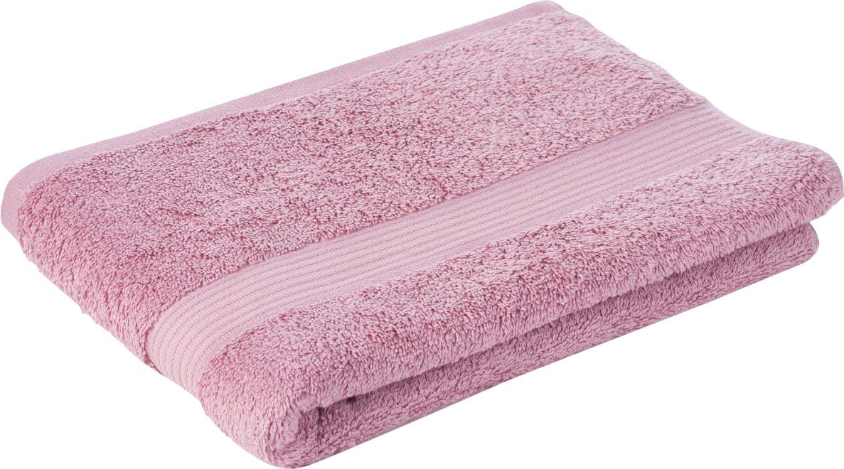 Gözze Badetuch »New York« moderne Uni-Farben, strukturierte Borte, 100% Baumwolle, in 2 Größen