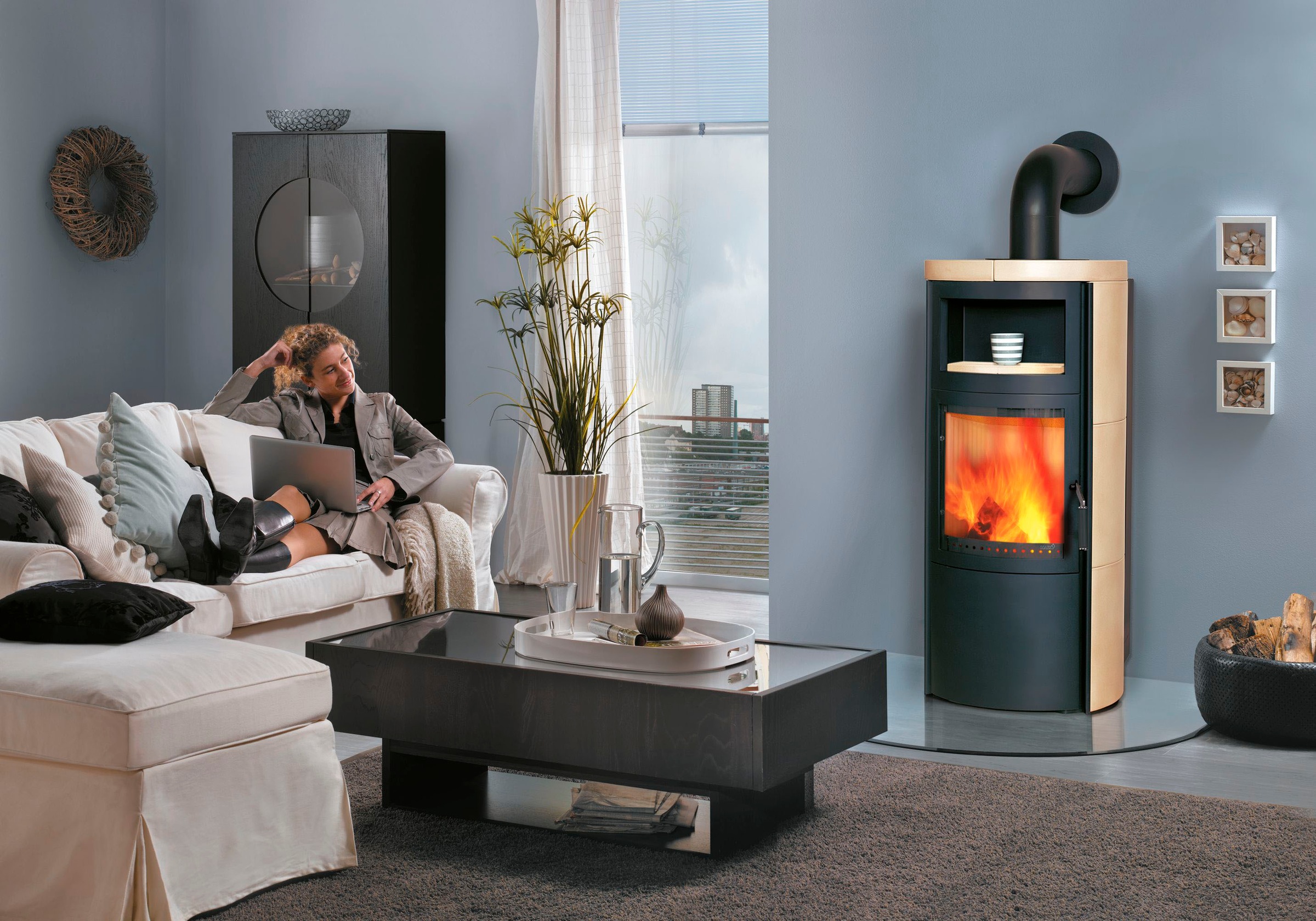 HARK Kaminofen »»Vito WW GT ECOplus 14,2 KW««, creme