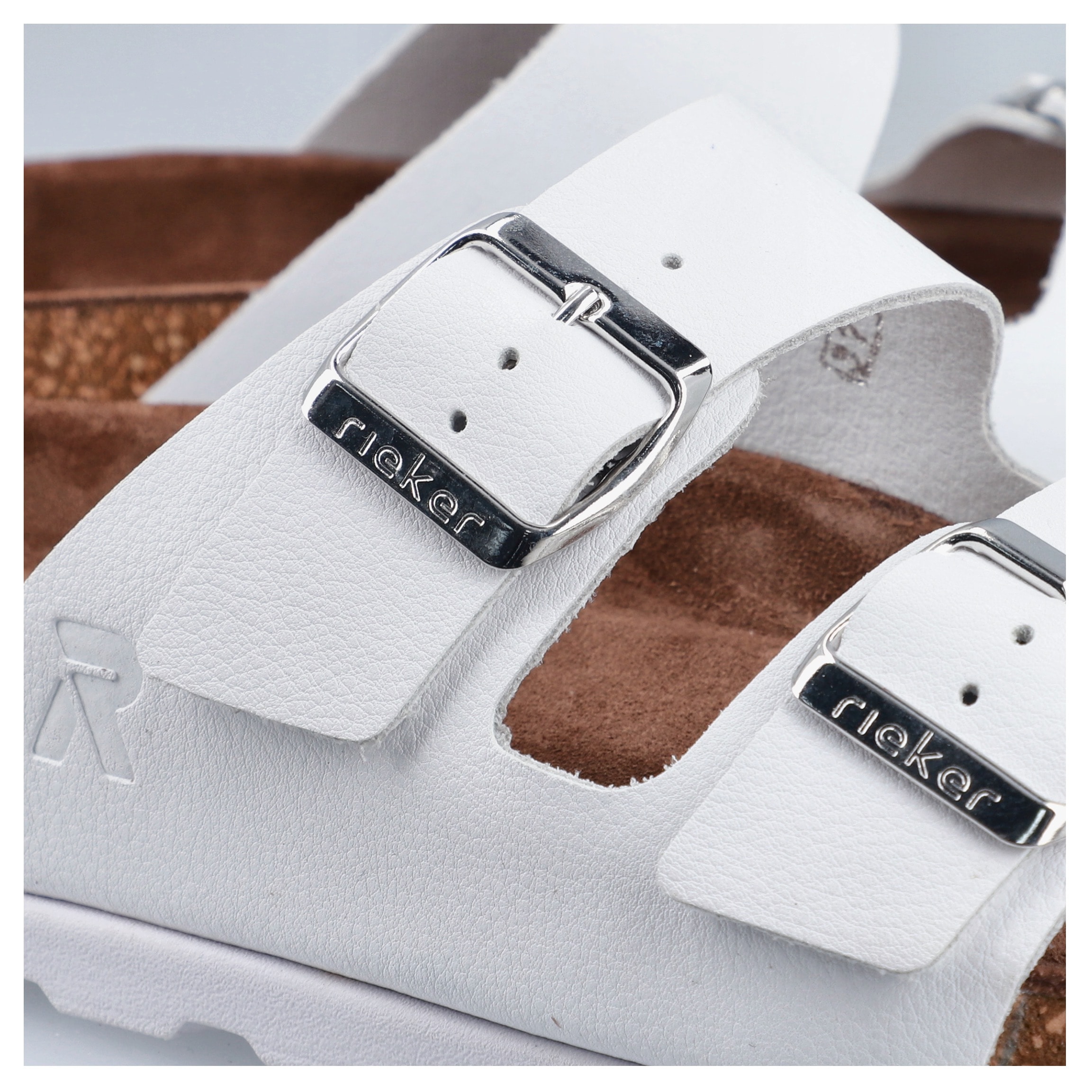 Rieker Pantolette  Hausschuh, Sommerschuh, Strandschuh, Zweischnaller mit Softfußbett