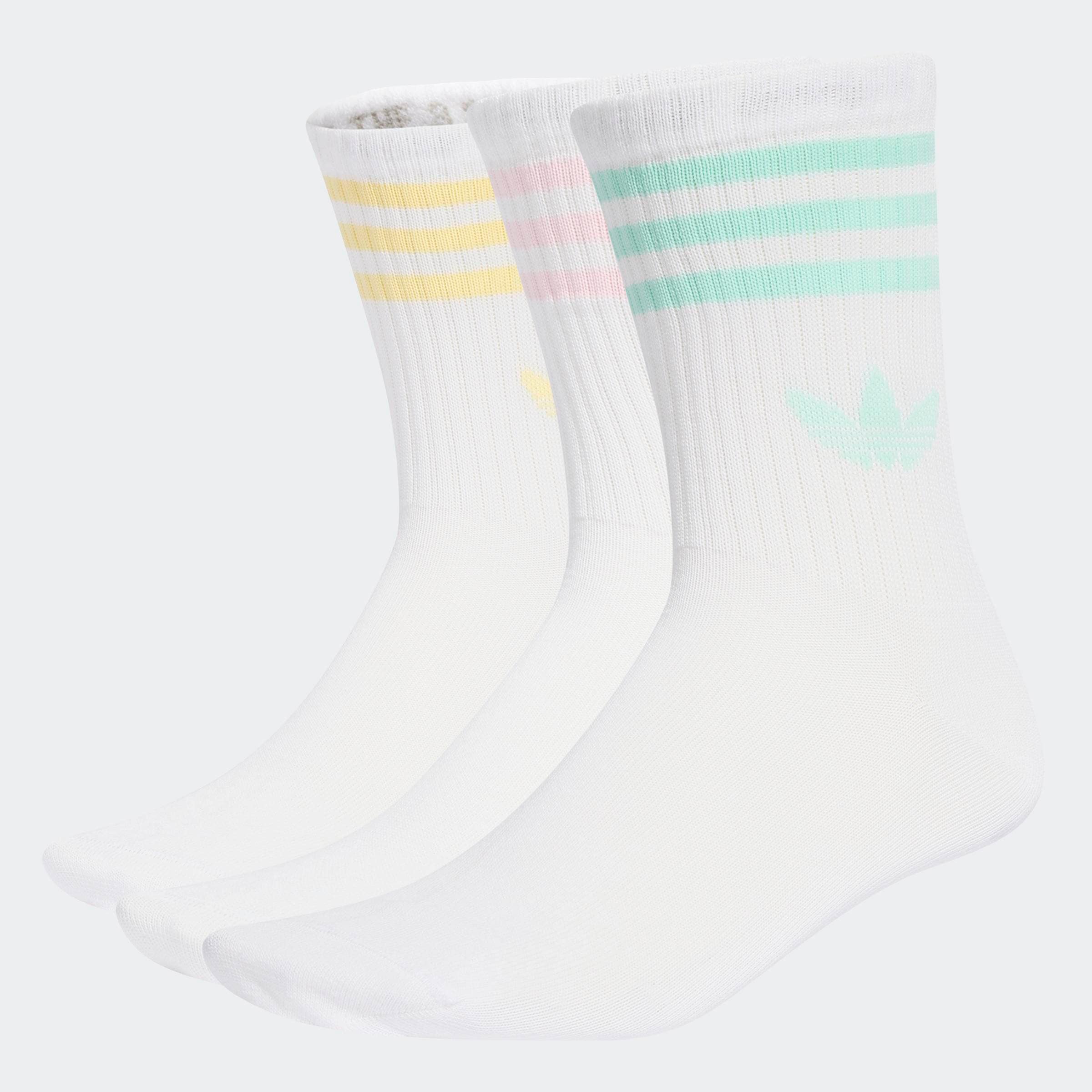 adidas Originals Sportsocken »3-STREIFEN CREW 3ER-PACK« 3 Paar tlg. knöchellange Passform, mit 3-Streifen