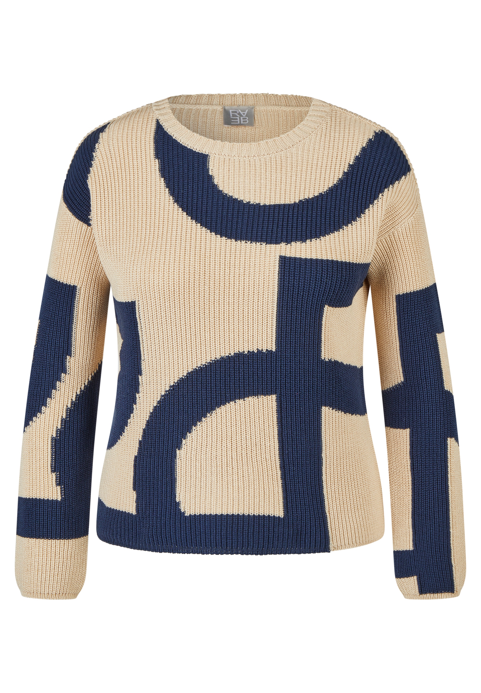 Rabe Strickpullover mit grafischem Muster