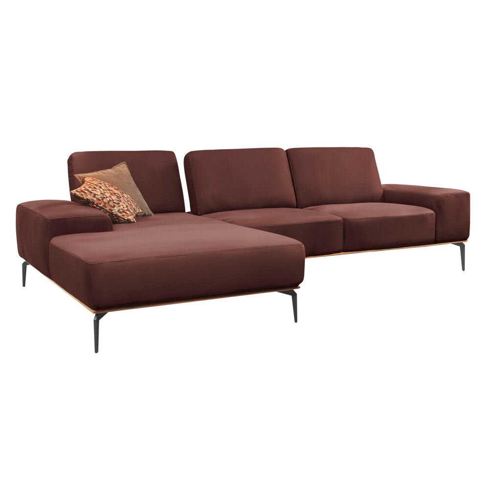 W.SCHILLIG Ecksofa »run«, mit Holzsockel, Füße in Schwarz pulverbeschichtet, Breite 319 cm