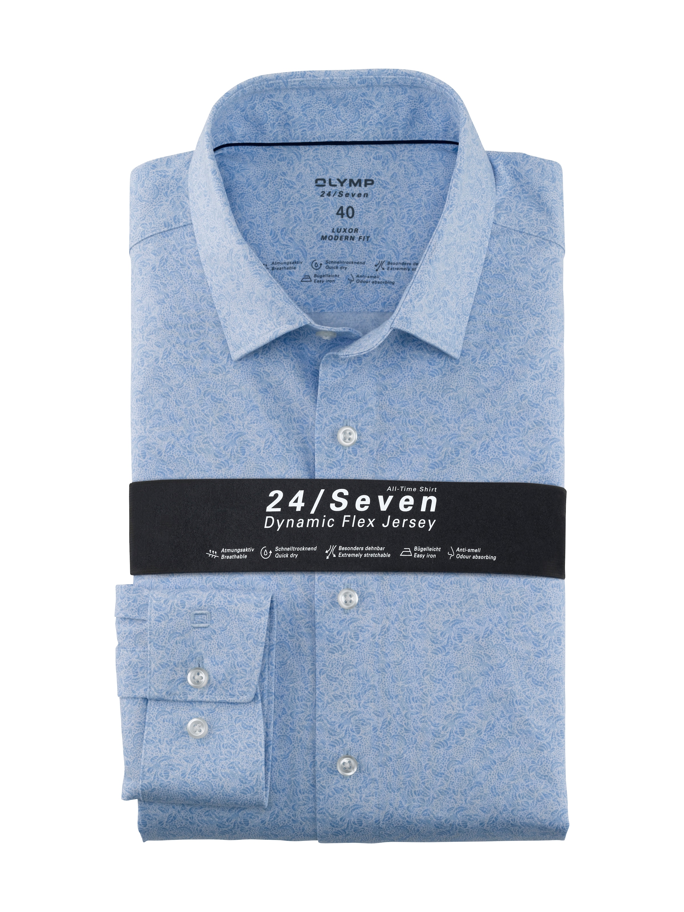 OLYMP Langarmhemd »Luxor 24/Seven« Businesshemd, New-Kentkragen, modern fit