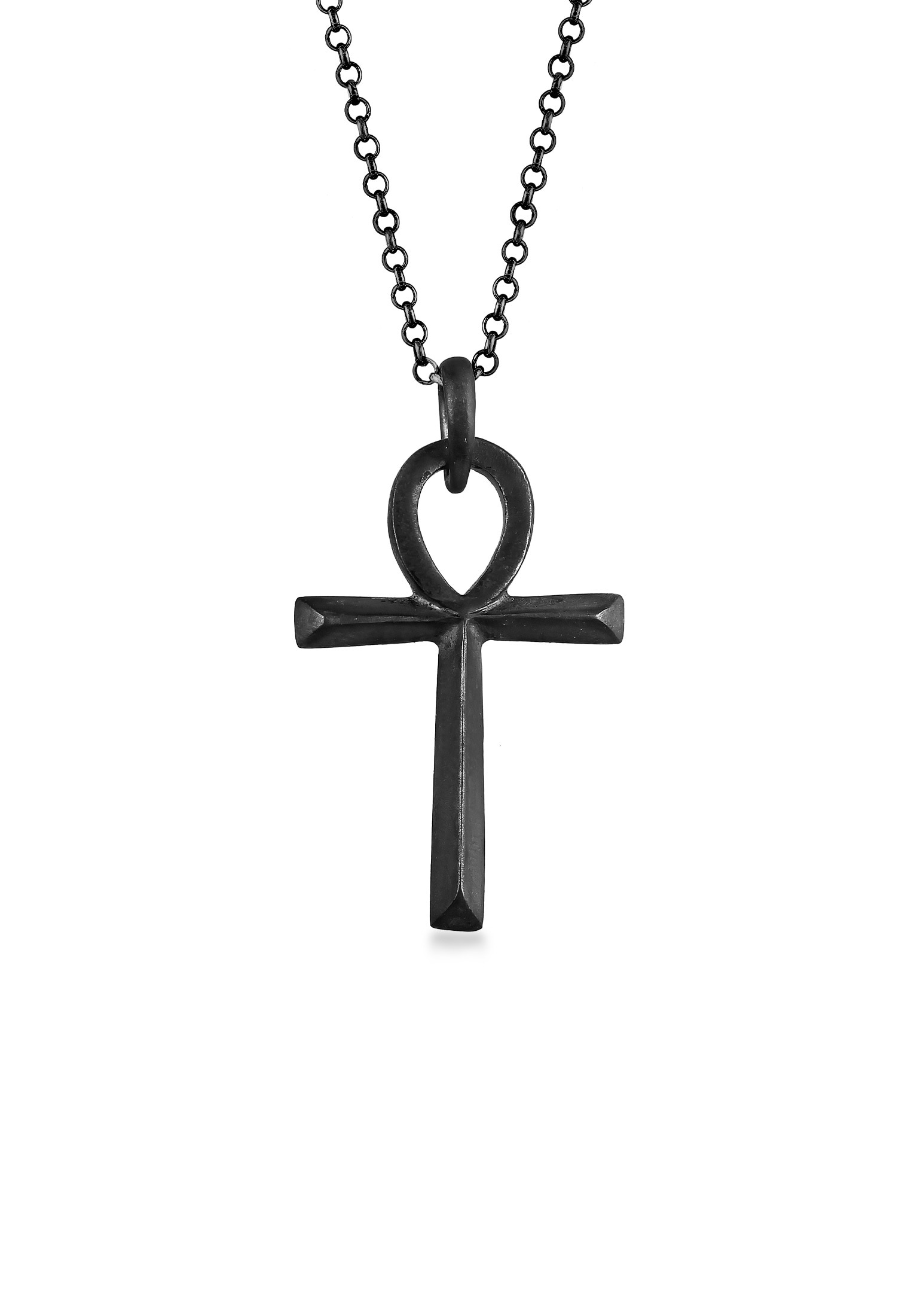 Lange Kette »Halskette Herren Ankh Kreuz Anhänger 925 Silber«