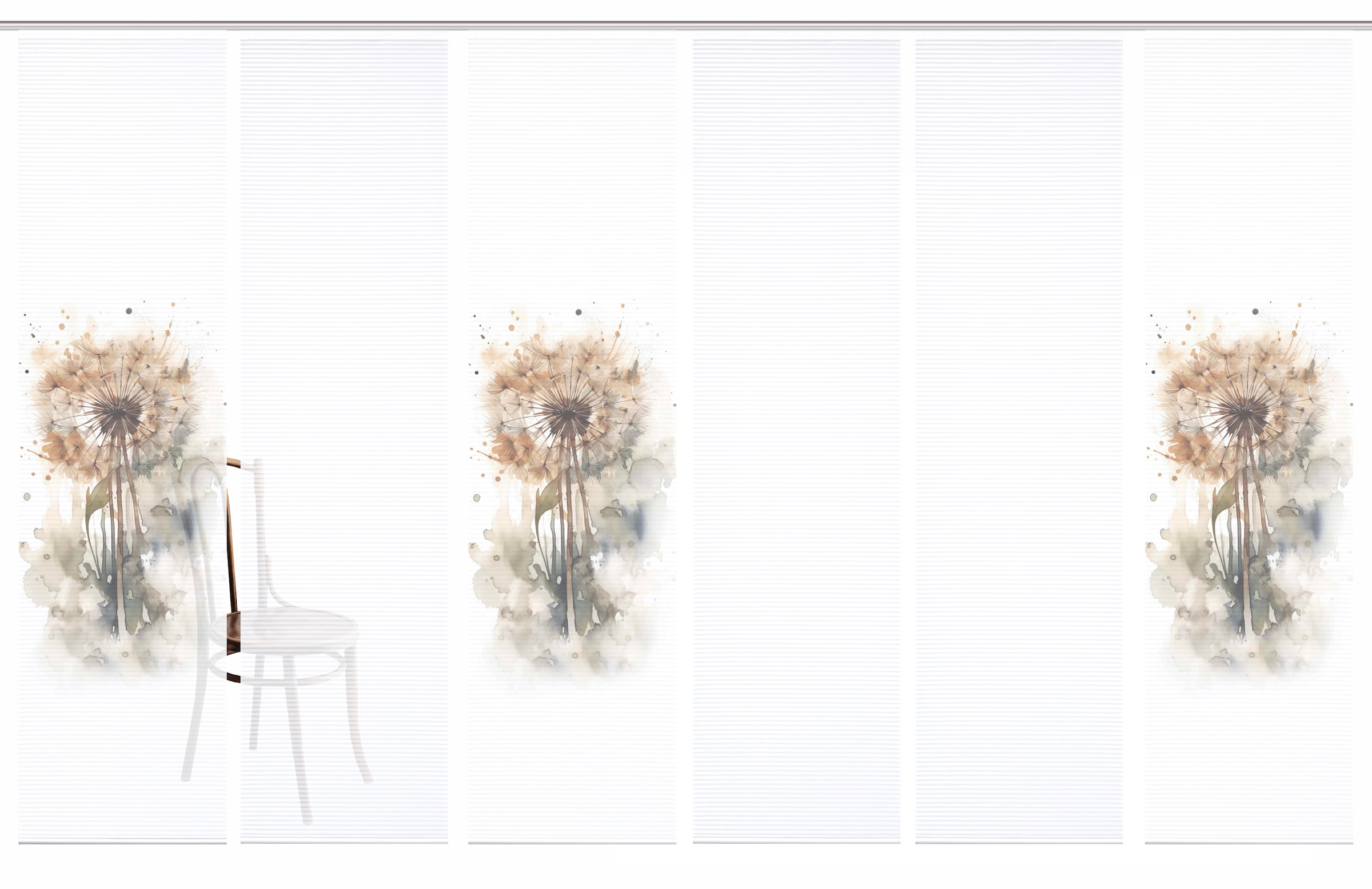 HOME in green Schiebegardine »AMARANDE« Paneelwagen 6 Stk. tlg. Bambusoptik, SET, recycelt, Digitaldruck