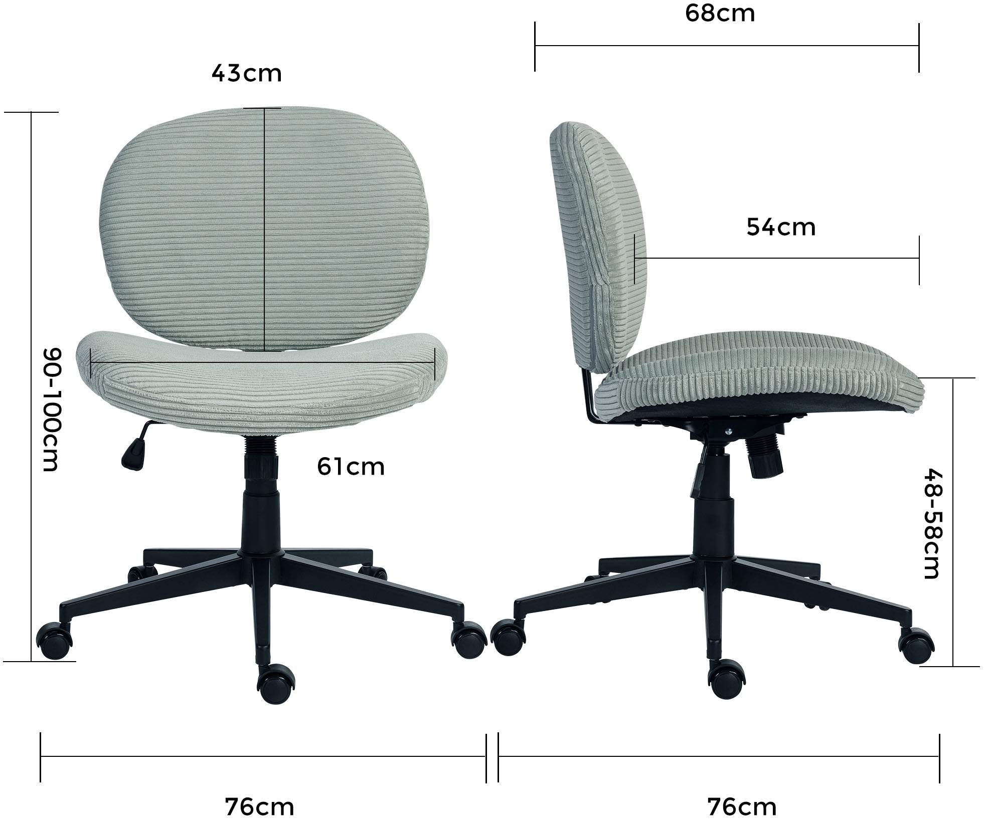 Duo Collection Drehstuhl »Tilo« () 1 Stk.Sitzhöhenverstellung, Wippmechanik, Sicherheitsdoppelrollen