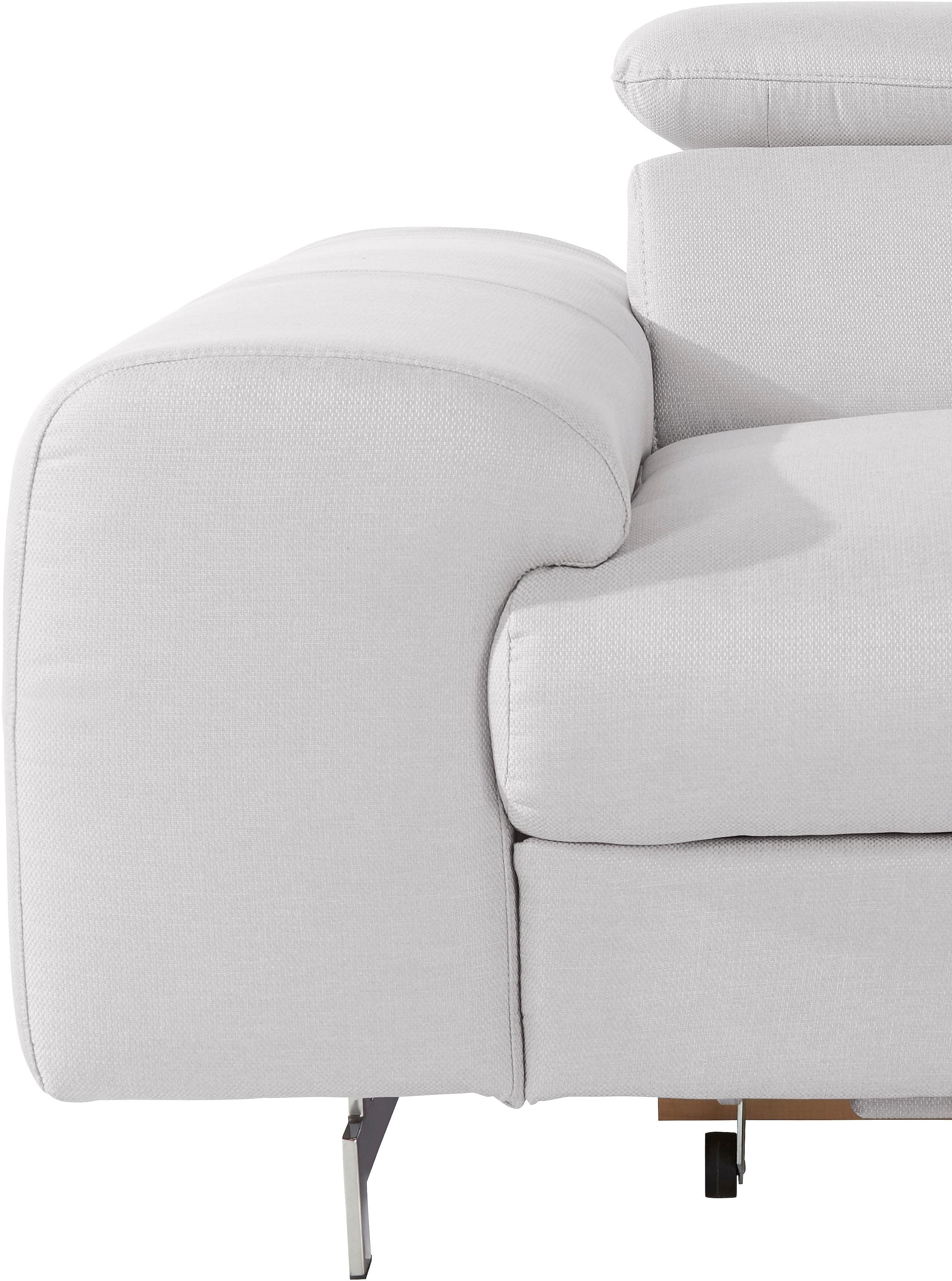 COTTA Ecksofa »Chef L-Form«, mit Kopfteilverstellung, wahlweise mit Bettfunktion