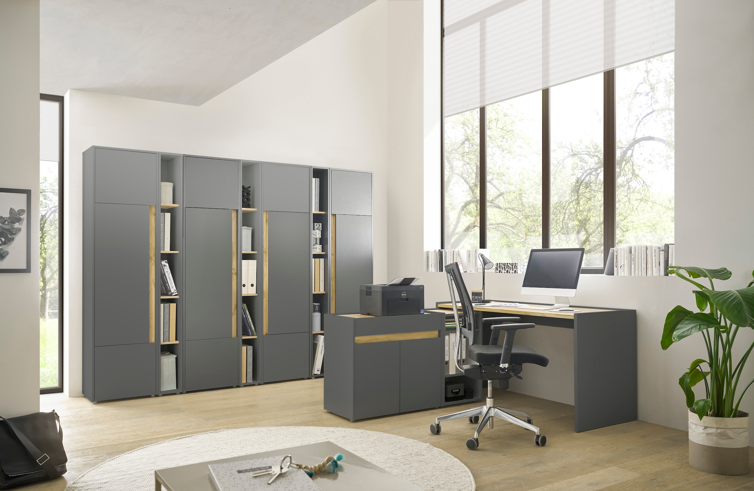 Home affaire Büromöbel-Set »CiTY/GiRON« Set, 7 Stk. tlg.