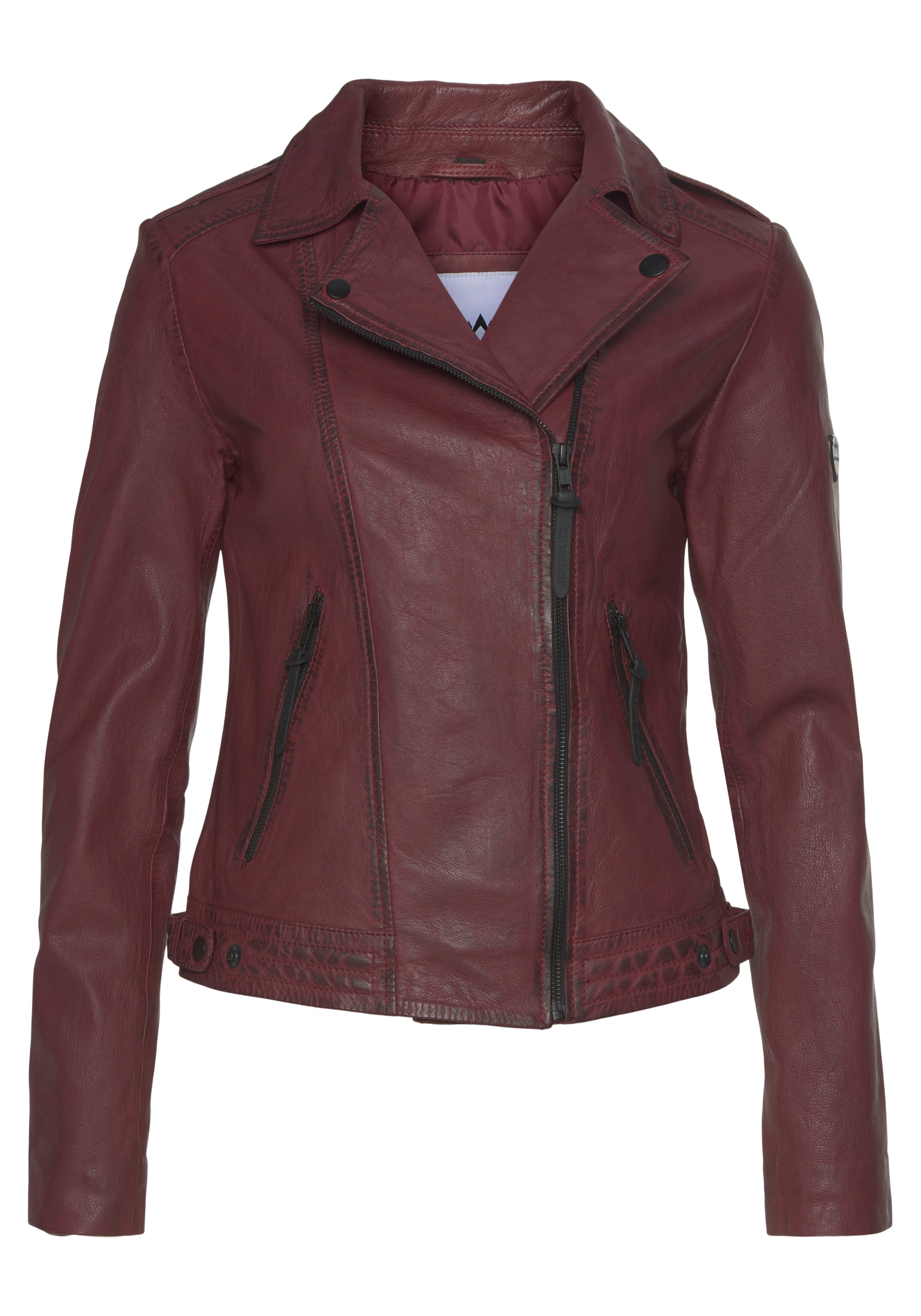 ALPENBLITZ Lederjacke »Bozen«, Bikerjacke mit asymetrischem Reißverschluss- NEUE KOLLEKTION
