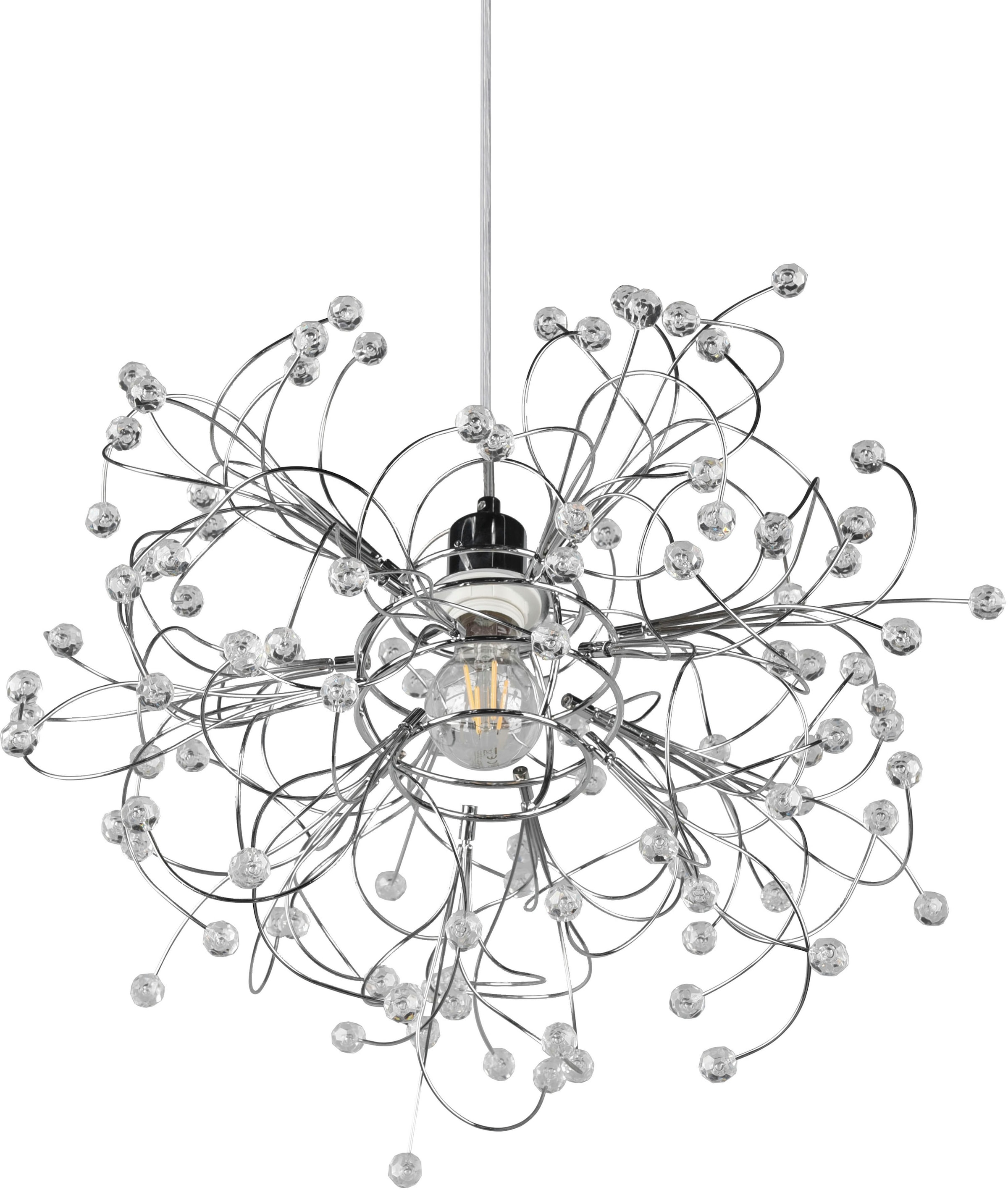 REALITY Leuchten Pendelleuchte »Gloria« E27 1 Stk. warmweiß - kaltweiß Hängelampe höhenverstellbar max 150cm, exkl 1xE27 max 40W, Ø 52cm