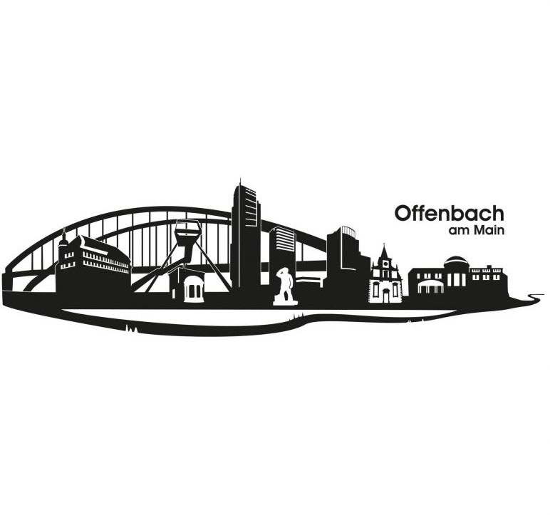 Wall-Art Wandtattoo »Stadt Skyline Offenbach 120cm«