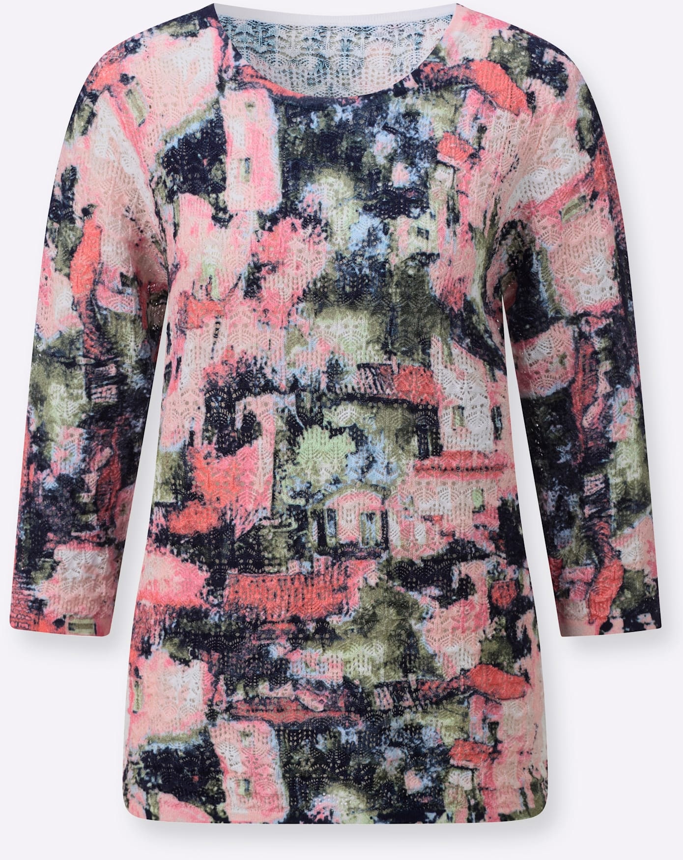 Inspirationen 3/4 Arm-Pullover »Druck-Pullover«