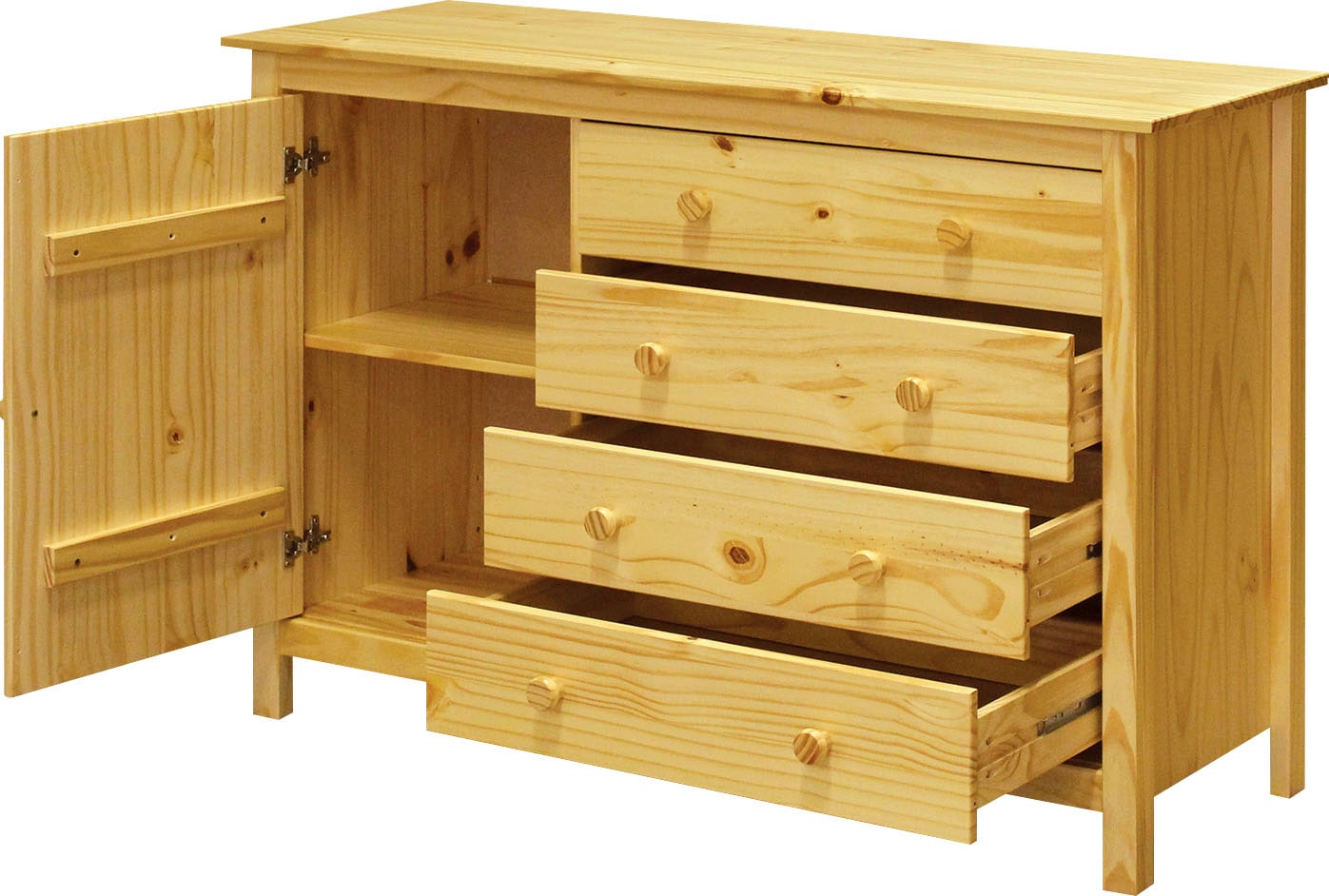 Möbilia Kommode mit sichtbarer Maserung