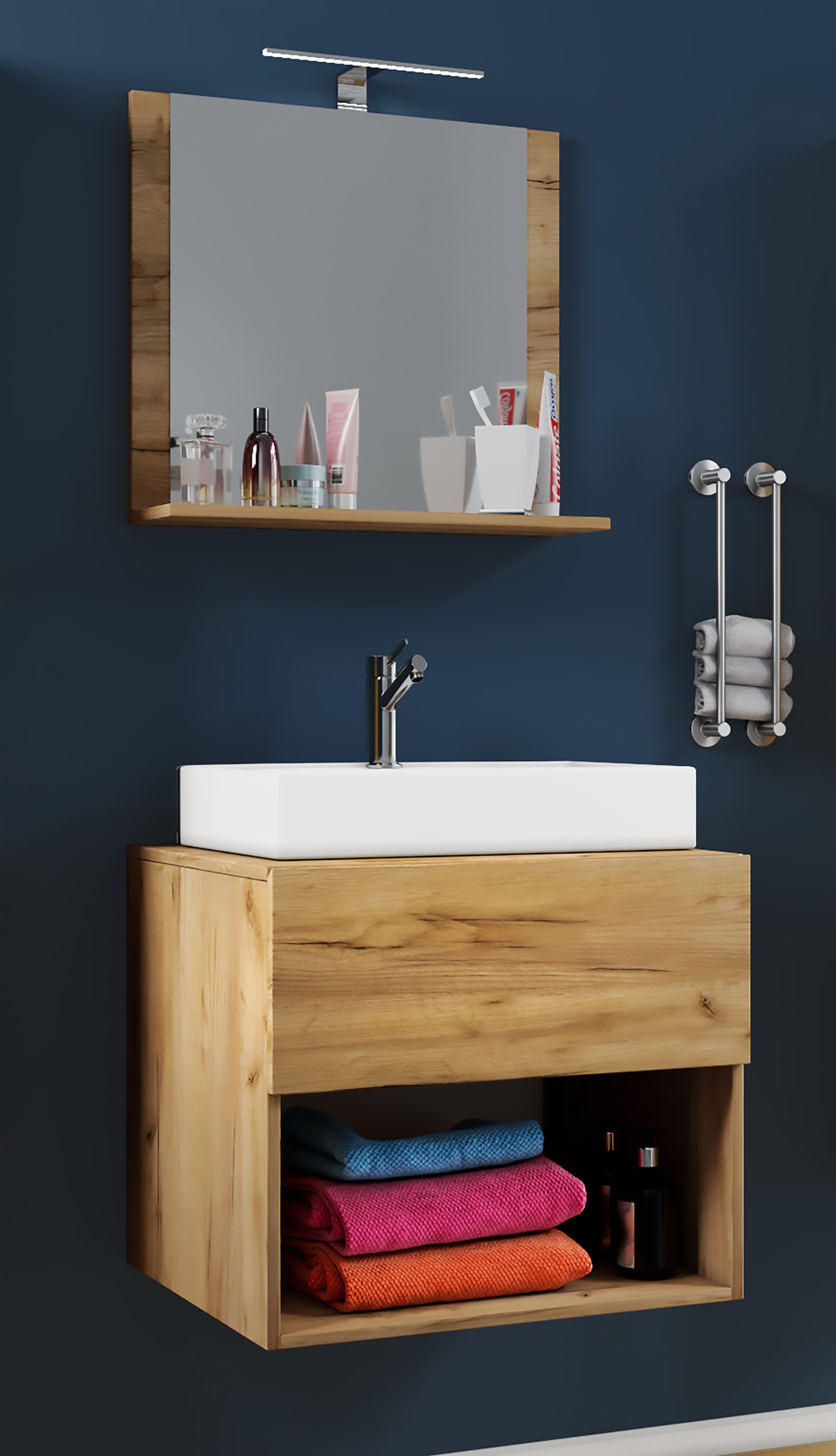 VCM Waschtisch »3-tlg. Waschplatz Waschtisch Lendas ll Spiegel« 3 Stk. tlg.