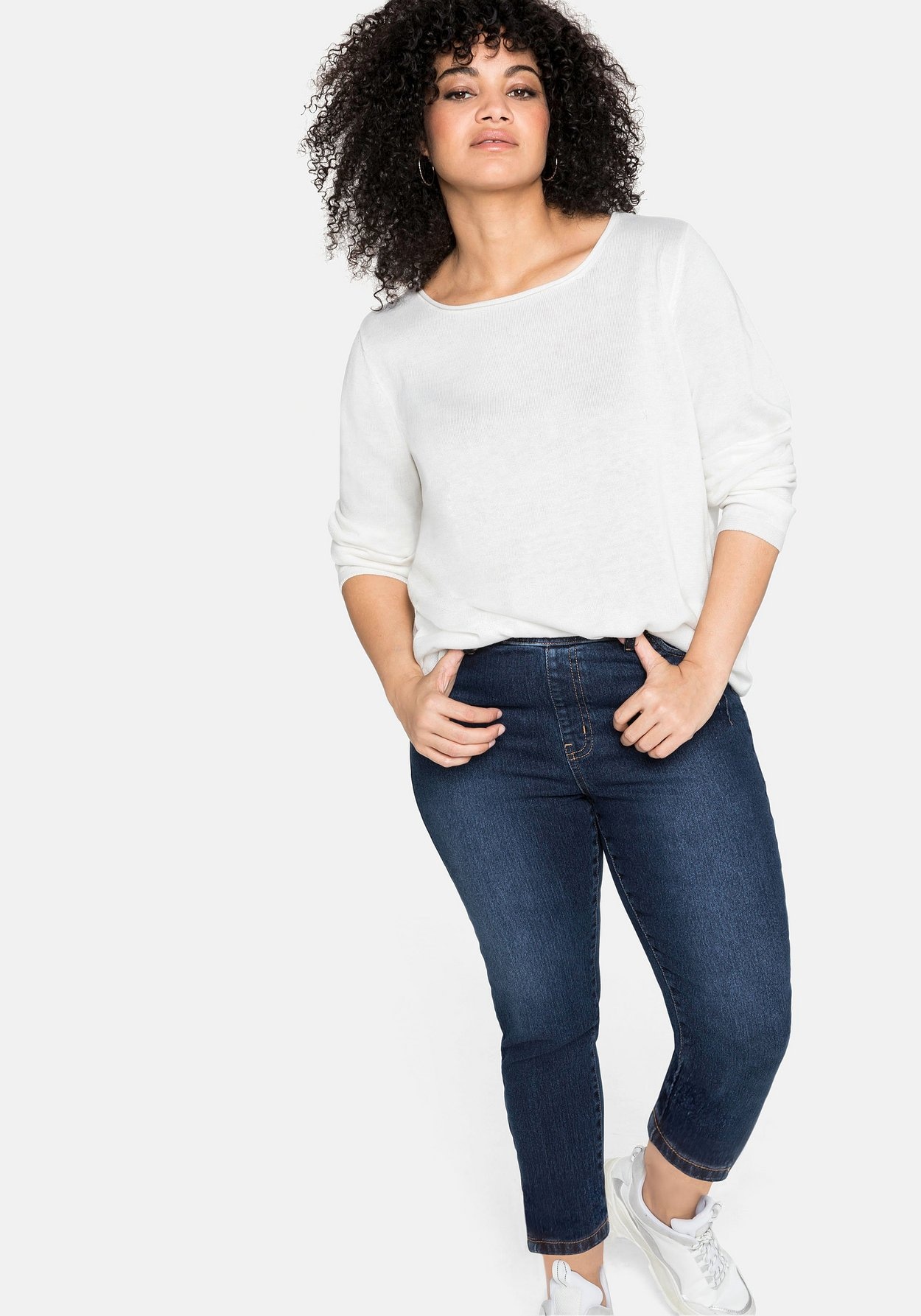 Stretch-Jeans »Jeggings mit Gummibund und Gürtelschlaufen«, mit Gummibund und...