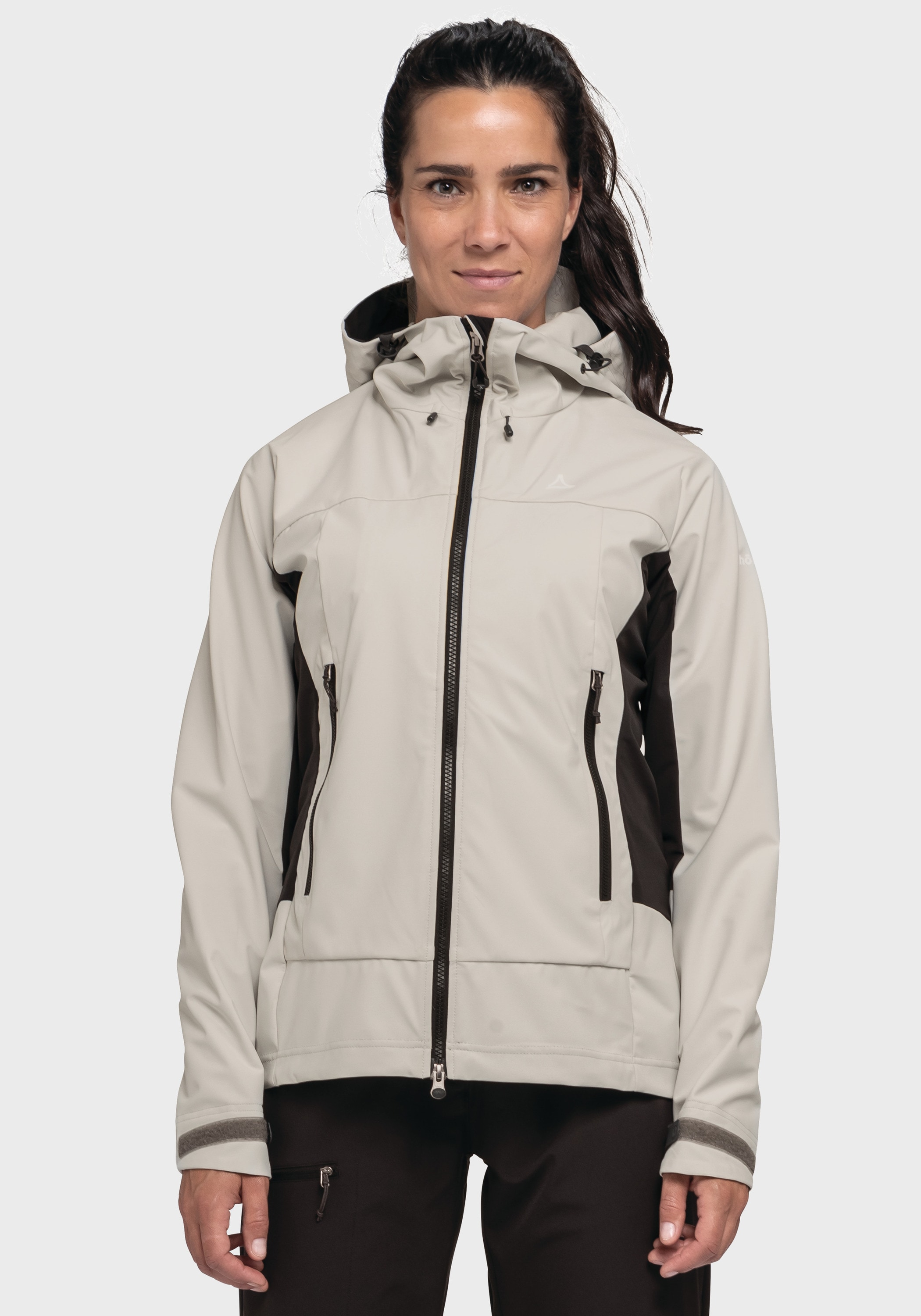 Schöffel Outdoorjacke »Mountain Softshell Jk Style Blaueis WMS«, mit Kapuze
