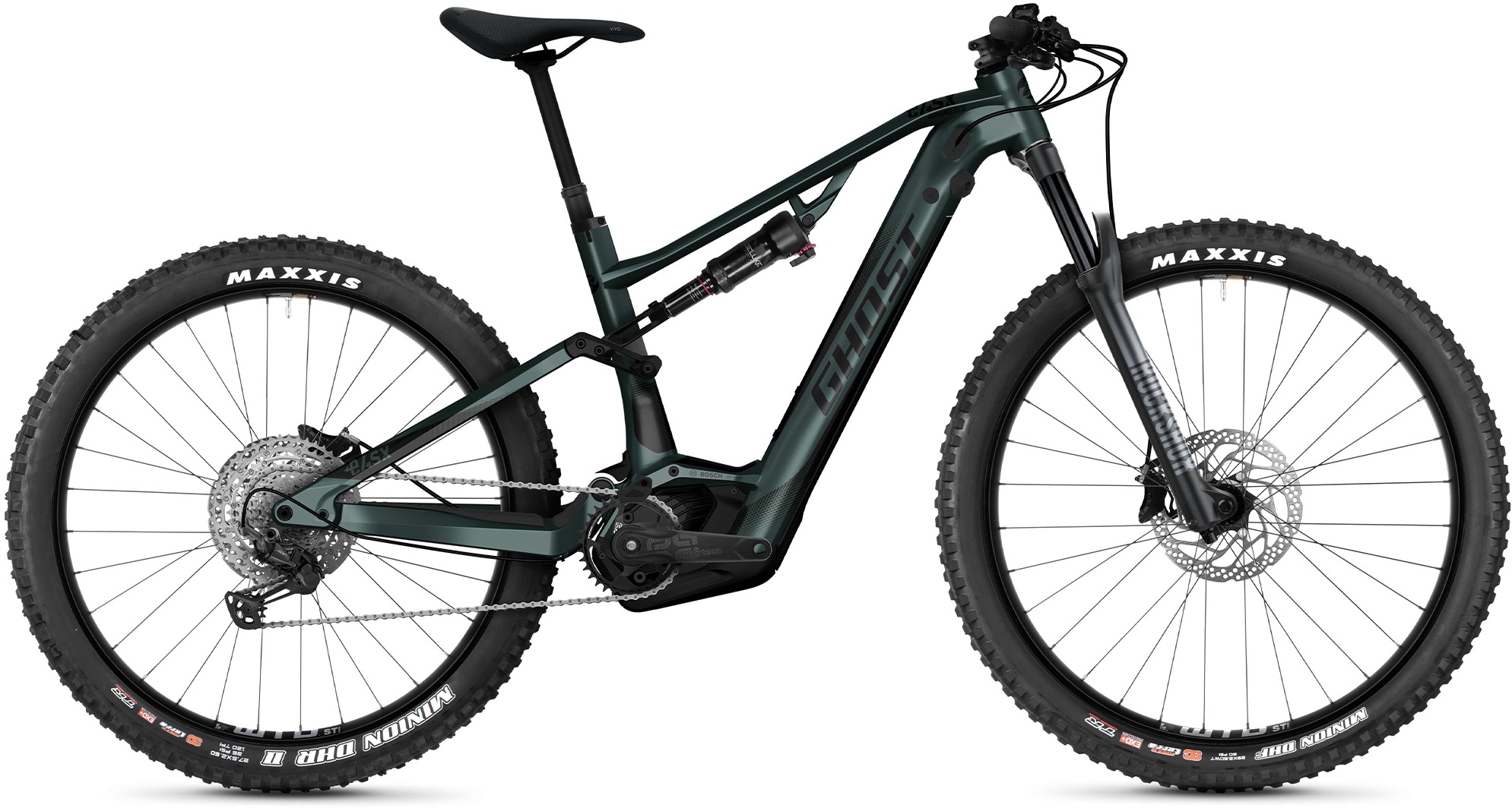 Ghost »E-ASX 130 Advanced AL« 12 Gang Shimano XT RD-M8100 Schaltwerk Kettenschaltung Mittelmotor 250 W Pedelec in grün, Größe 29 Zoll (73,66 cm)