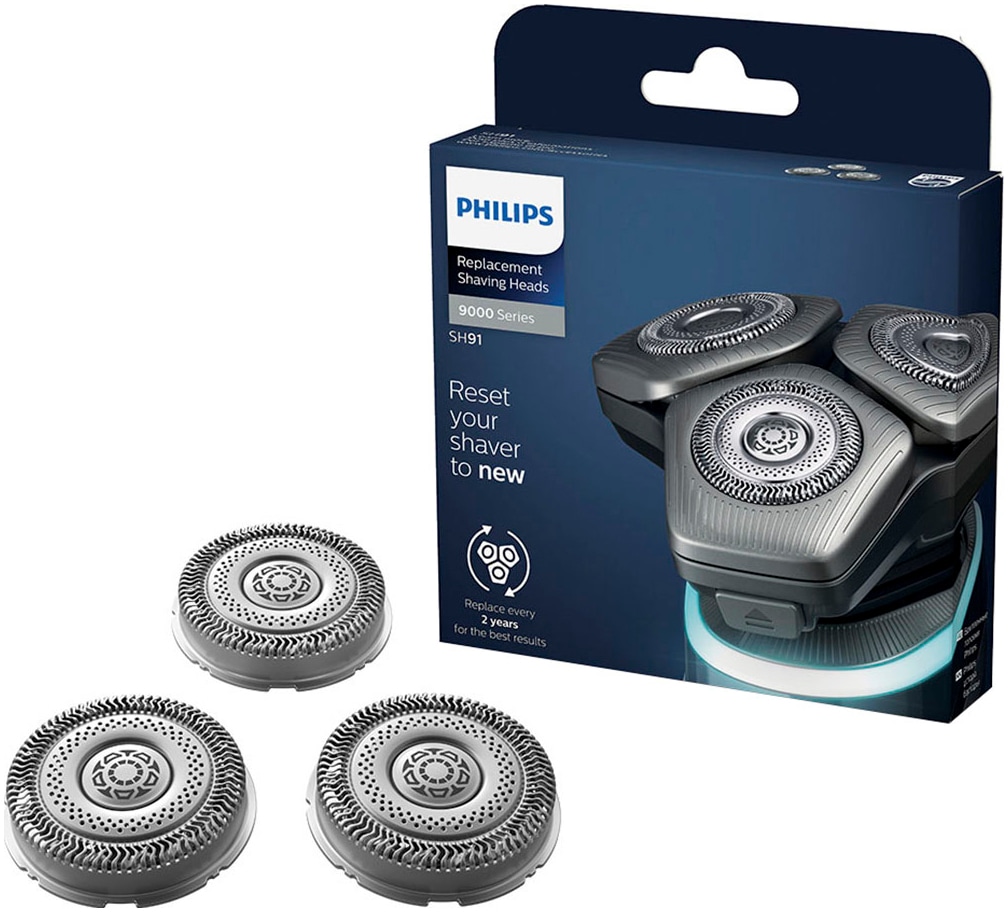 Philips Ersatzscherköpfe »Shaver series 9000 SH91/50« Dual SteelPrecision Klingen für Shaver Series 9000 und S9000 Prestige in schwarz