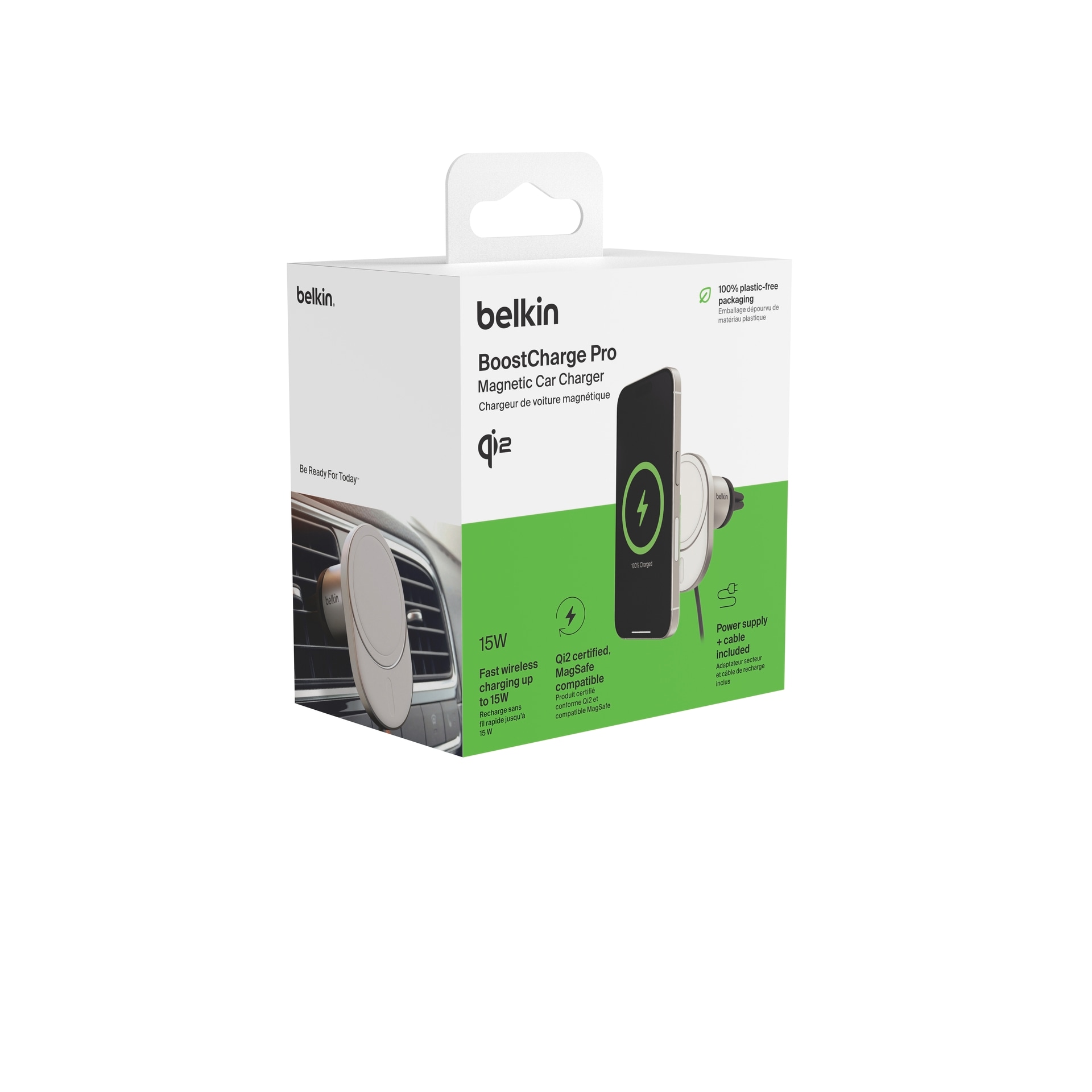 Belkin Wireless Charger »BoostCharge Magnetisches Kfz-Ladegerät Qi2, inkl. Netzteil«