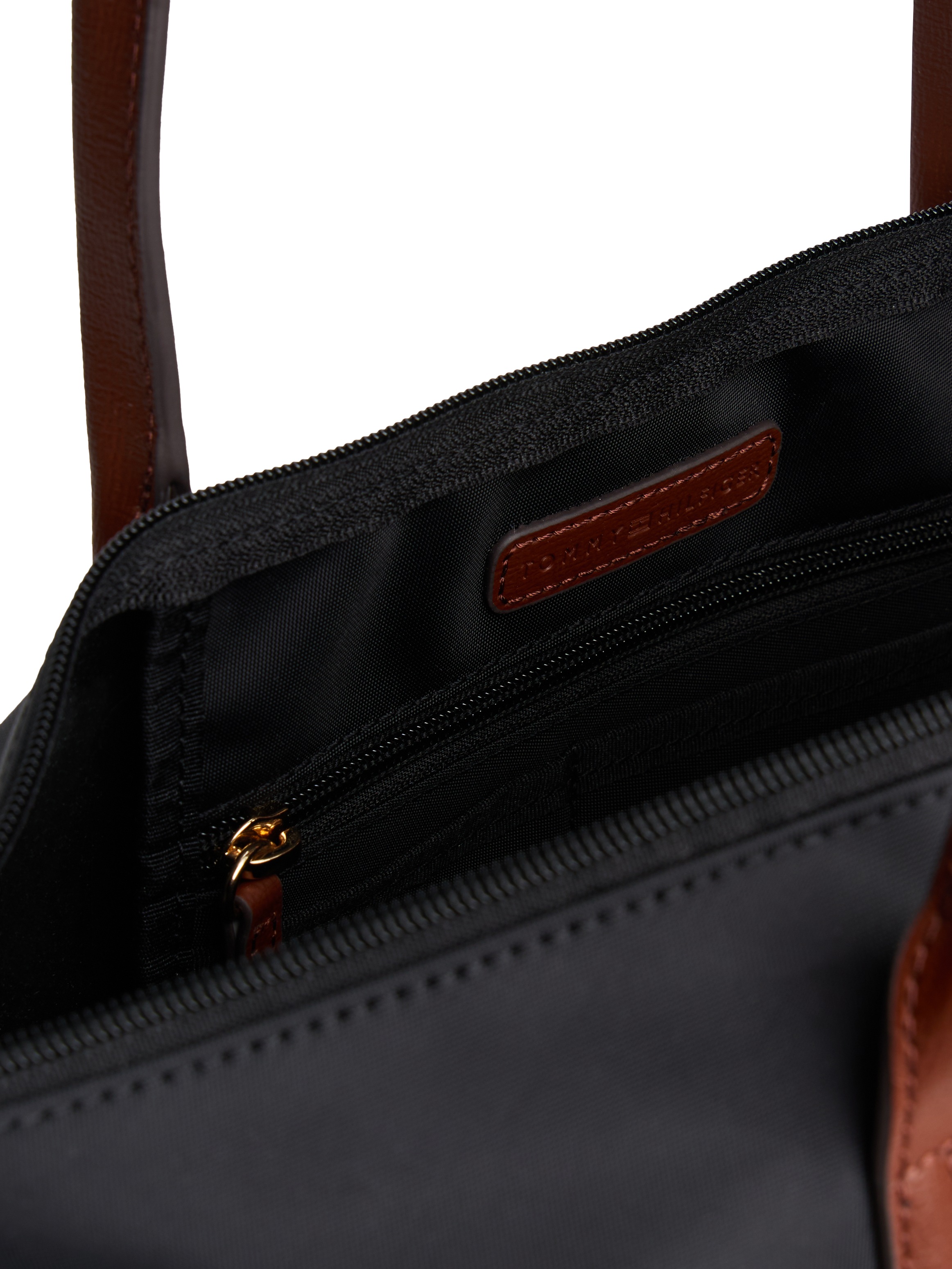 Tommy Hilfiger Tragetasche »POPETTE TOTE« Damen Handtasche, Schultertasche mit kontrastfarbigen Henkeln