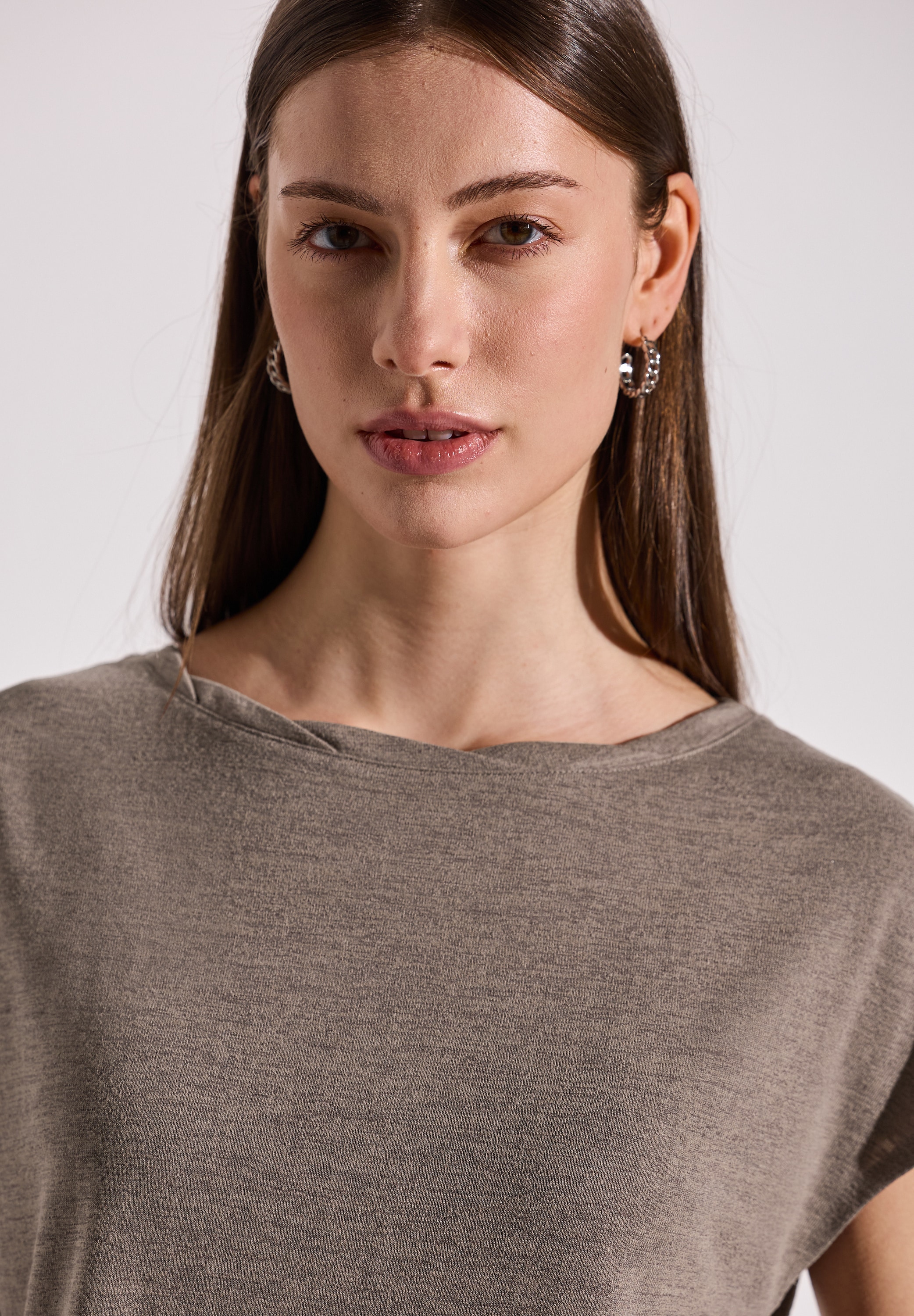 STREET ONE Shirttop, im Leinen-Look