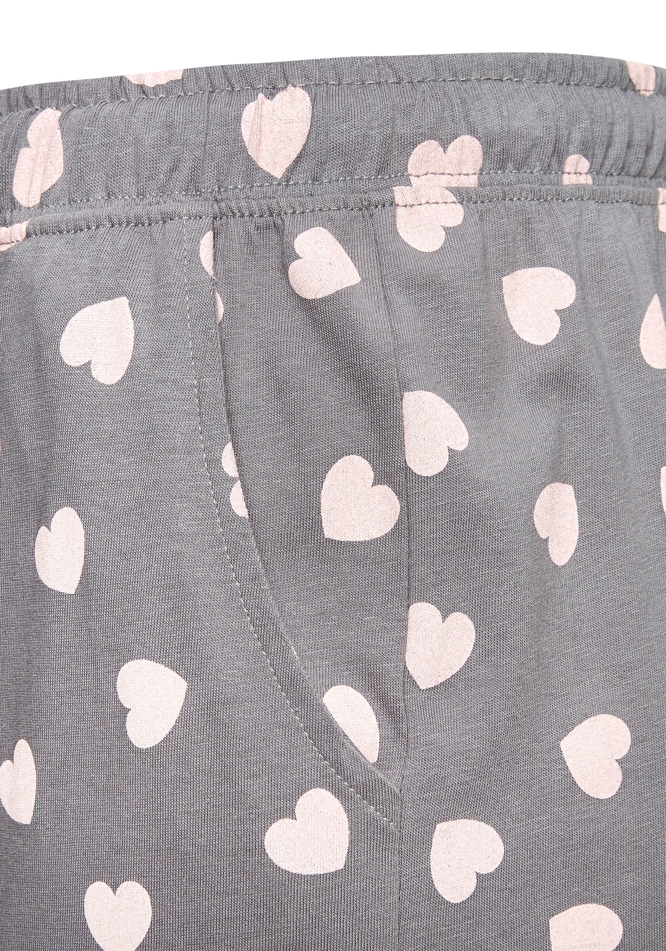 Vivance Dreams Pyjama Spar-Set, 2 Stück, 4 Stk. tlg., mit süßem Herzmuster