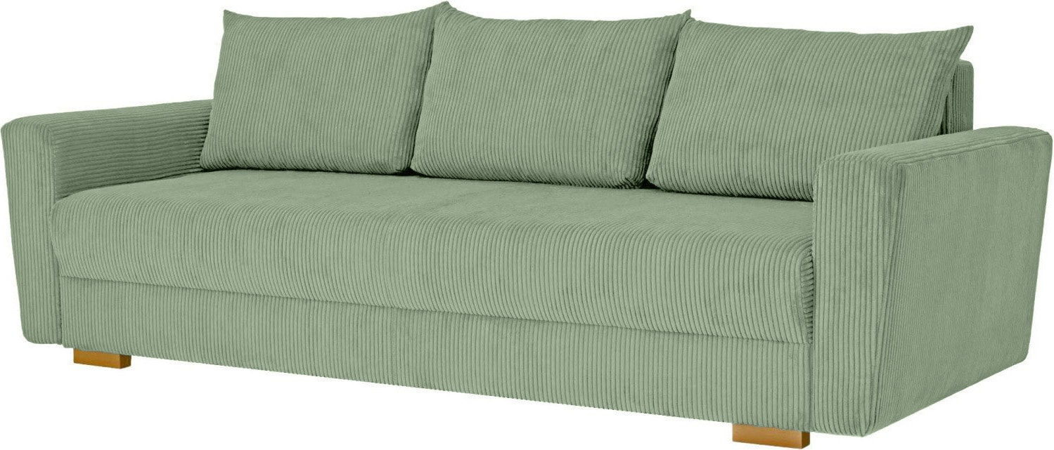 INOSIGN 3-Sitzer »MAGHERA Schlafsofa mit Bettkasten, in hochwertiger Verarbeitung«, mit Wellenunterfederung, pflegeleicht Material, B/H/T 230/92,5/79 cm