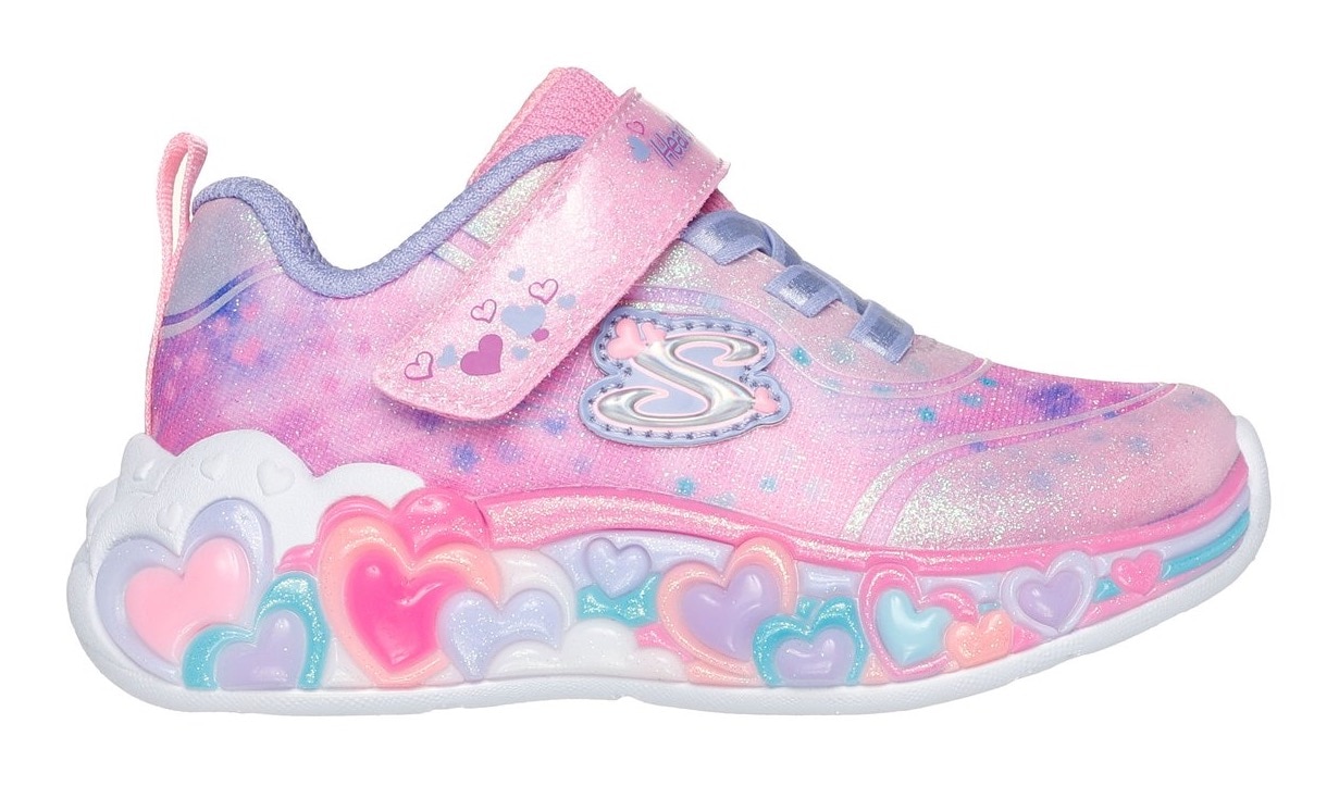 Skechers Lauflernschuh »ETERNAL HEART LIGHTS«, Blink,-Klettschuh mit Herz-Applikation, Größenschablone zum Download