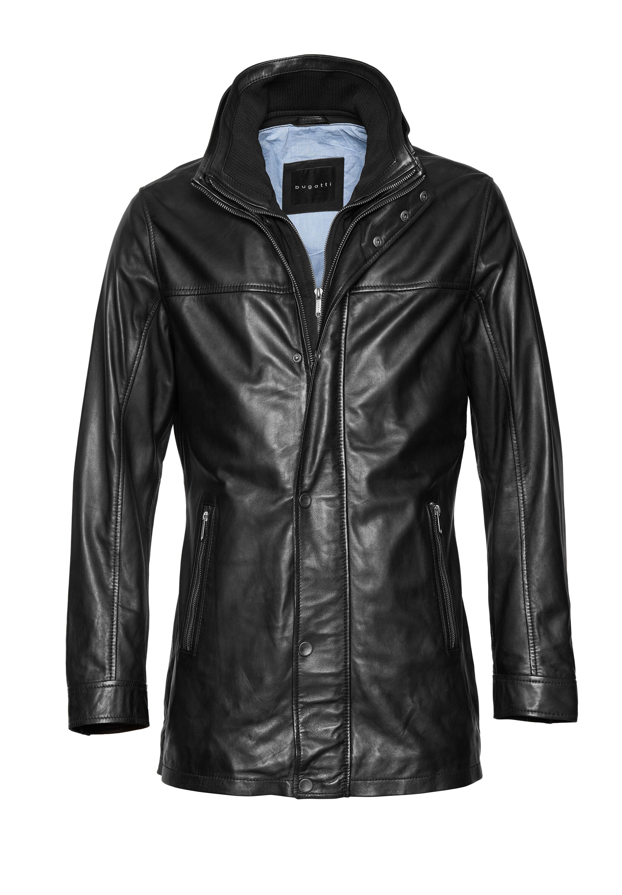 bugatti Lederjacke »BUAGOSTINO« ohne Kapuze aus weichem Leder