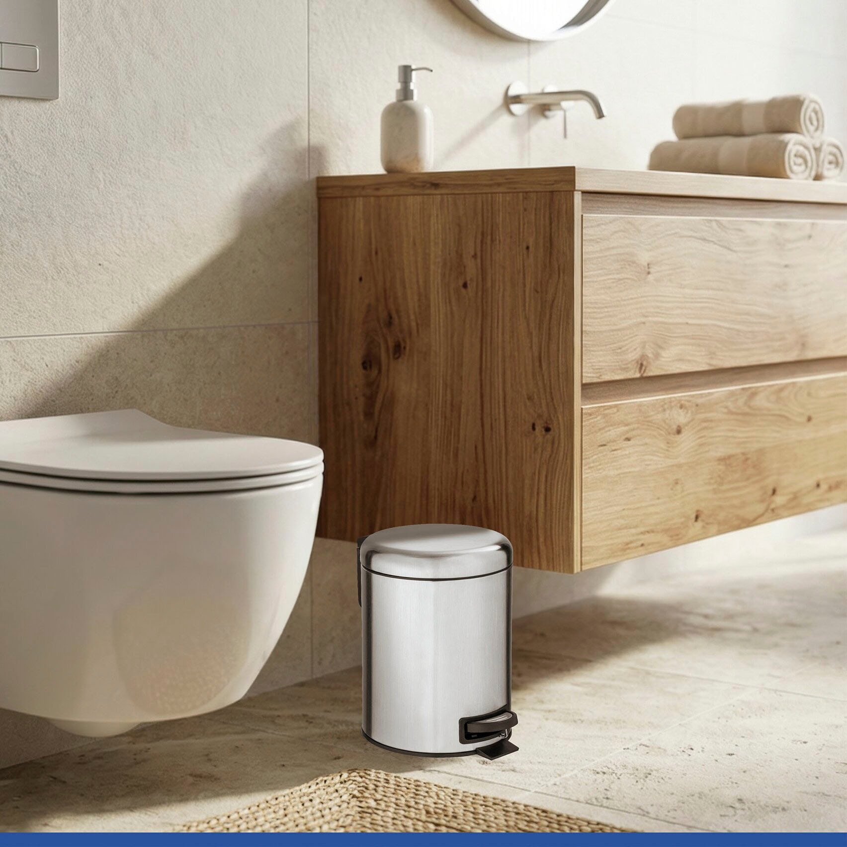 WENKO Kosmetikeimer »Leman« 3 Liter, BxTxH: 17x25x22,5 cm