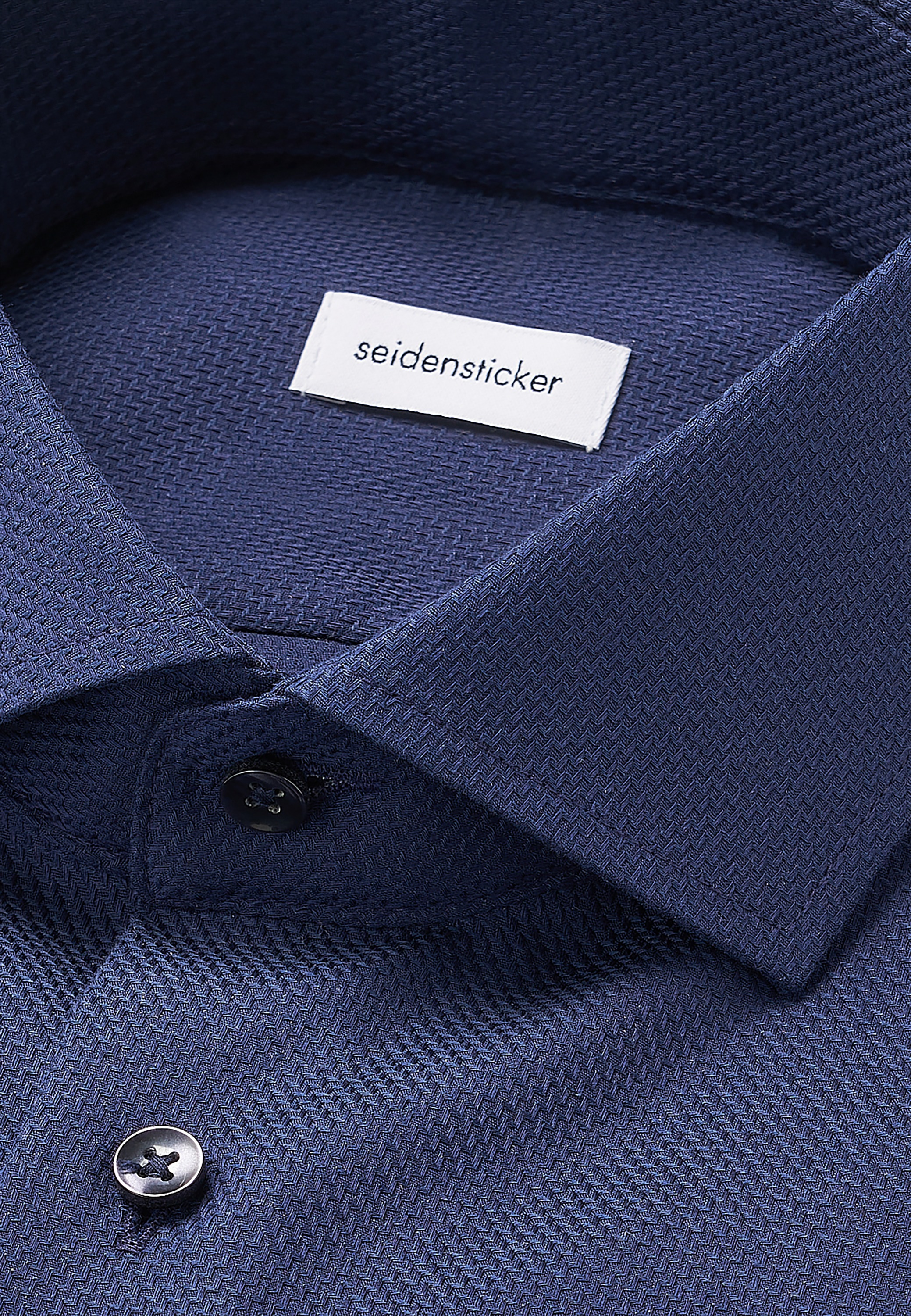 seidensticker Businesshemd »Schwarze Rose«, Slim 1/1 Kentkragen Struktur